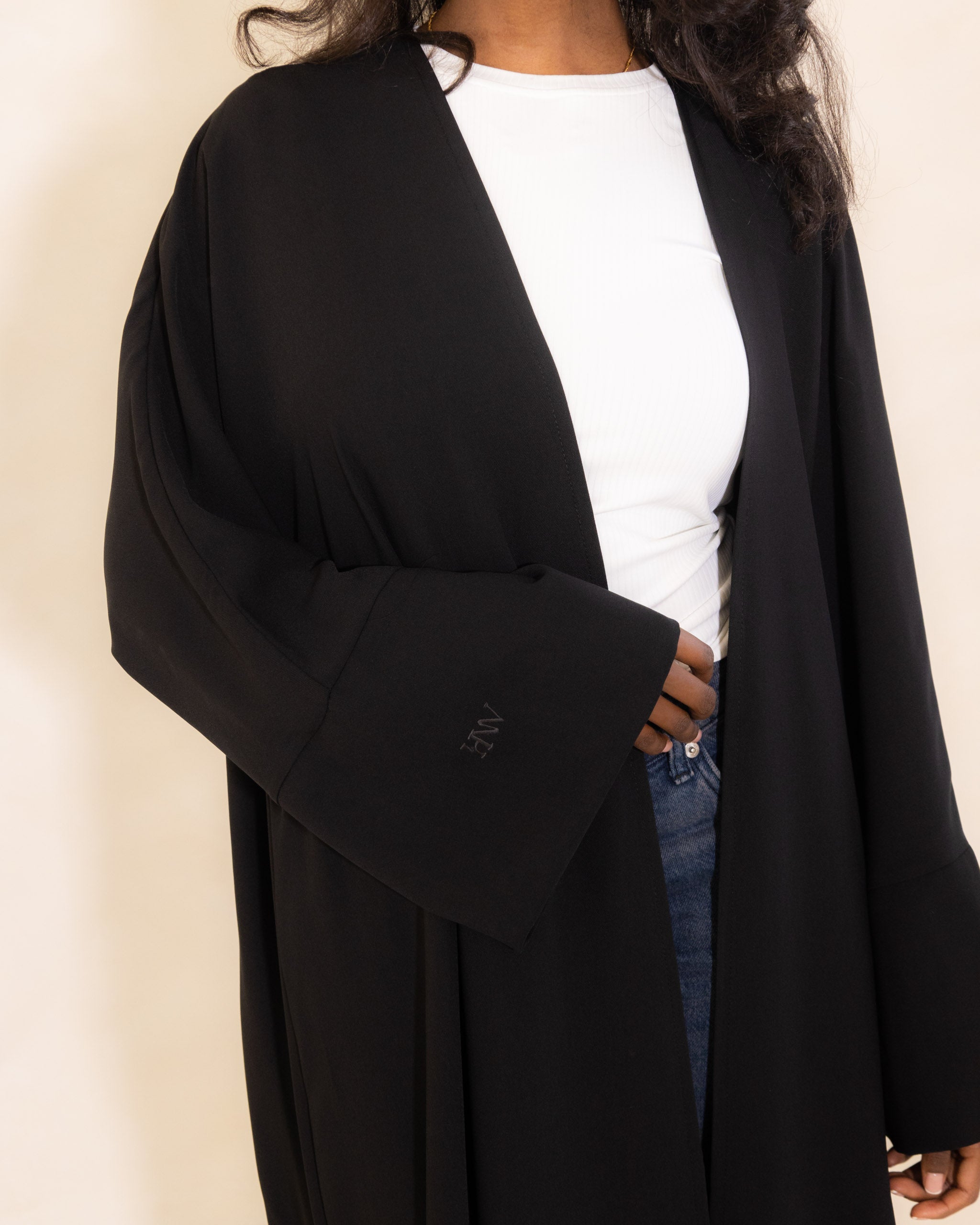 Black Open Abaya