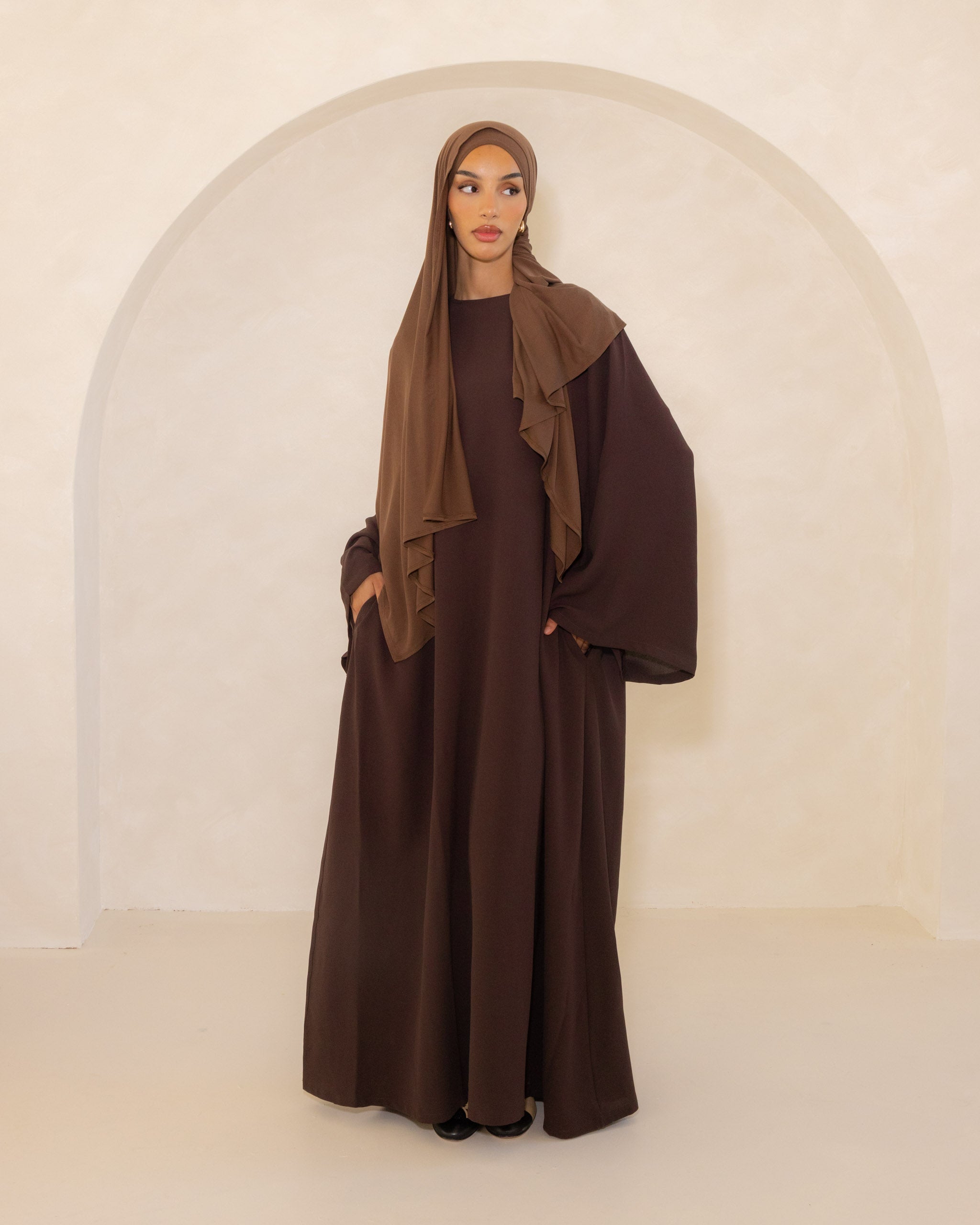 Espresso Spanish Sleeve Abaya