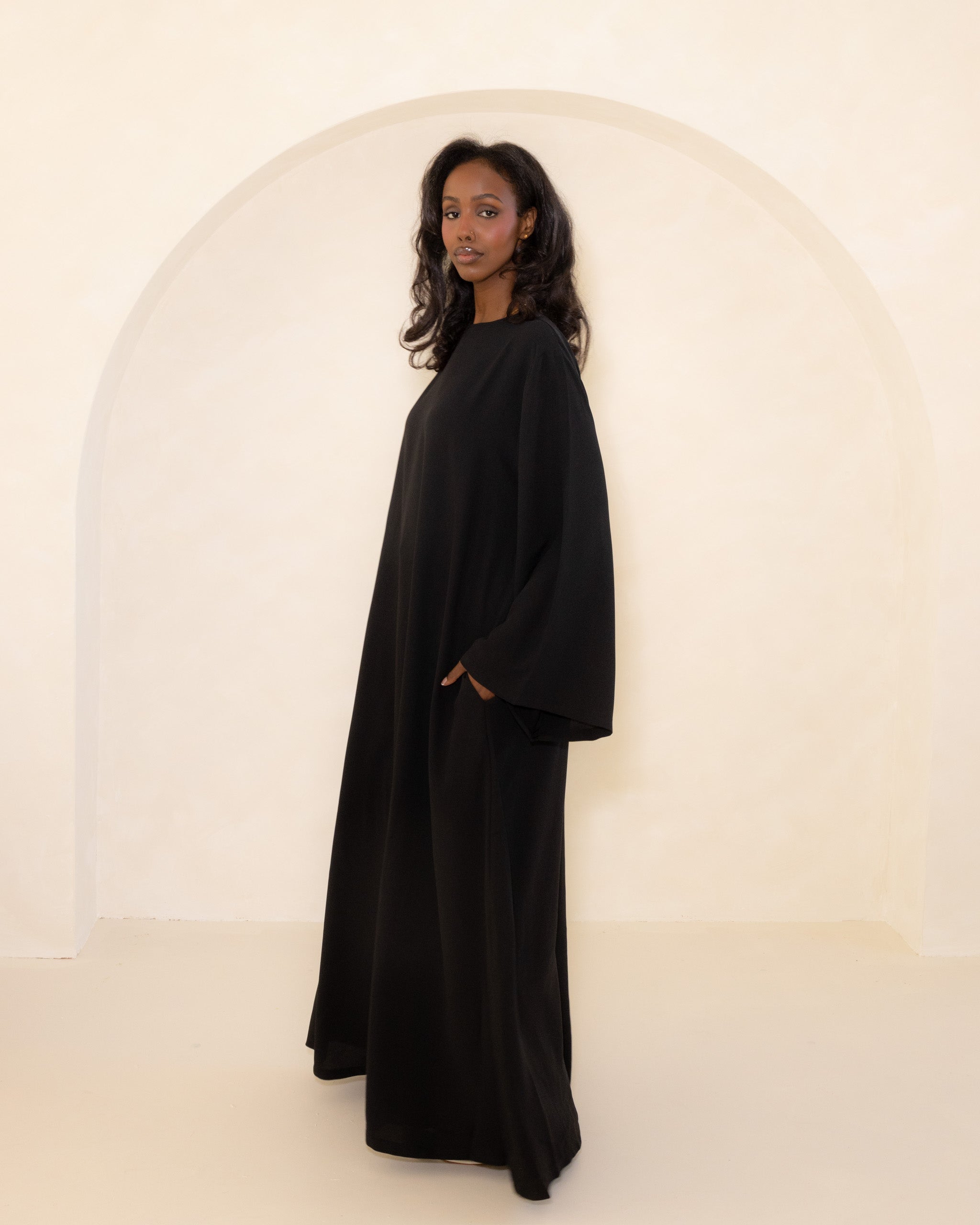 Black Spanish Sleeve Abaya