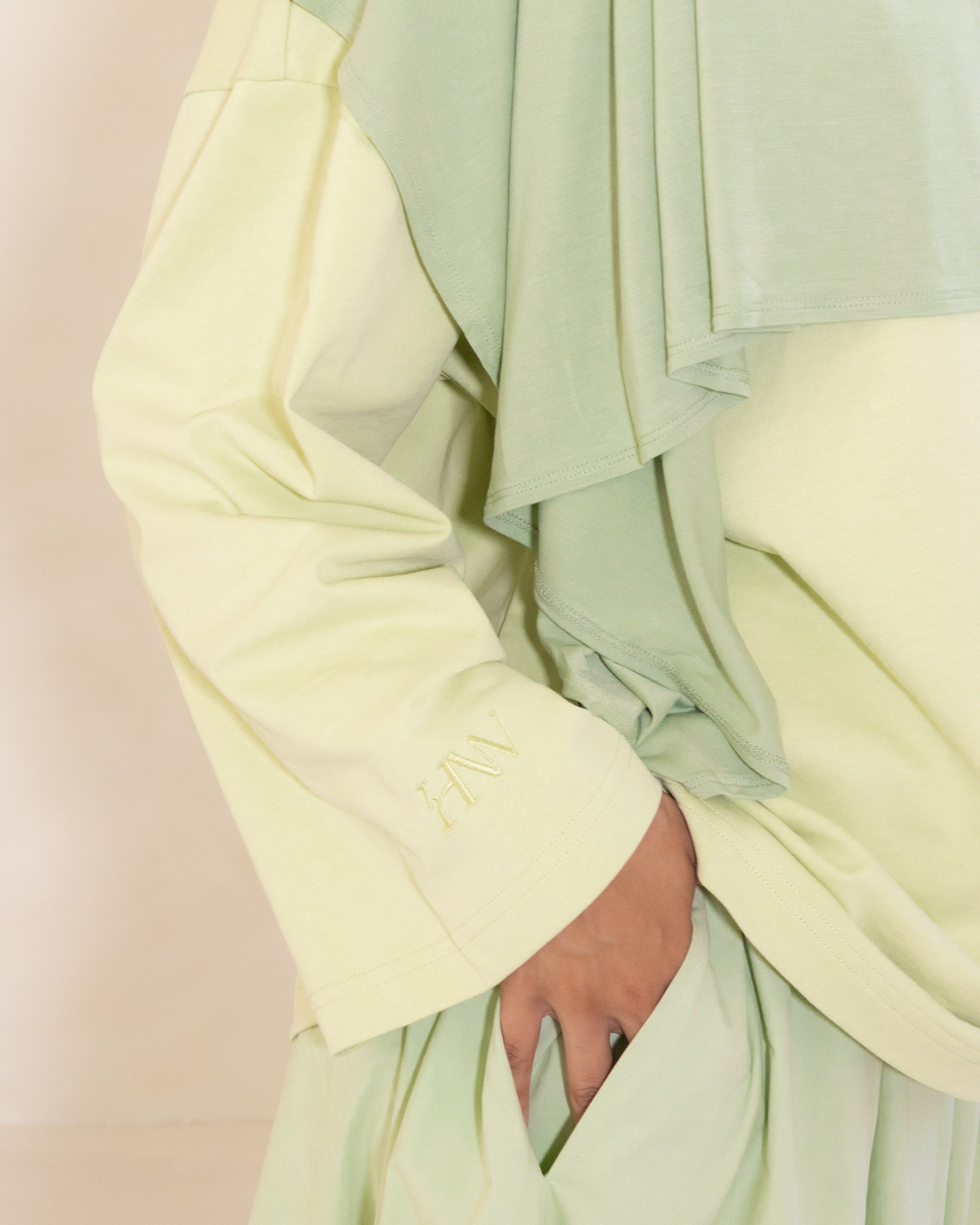 Mint Poplin Cotton Skirt