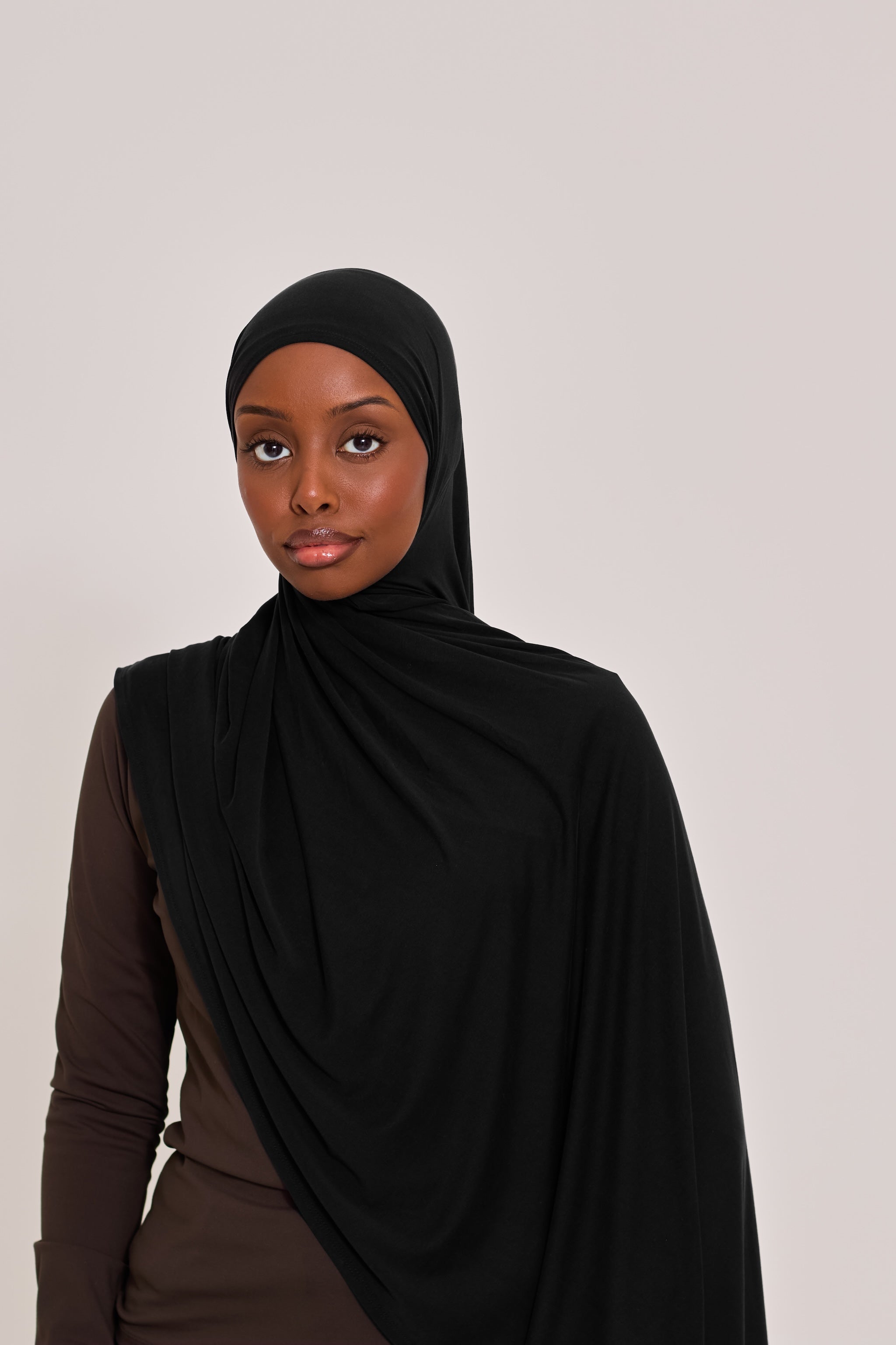 Black Bamboo Jersey Hijab