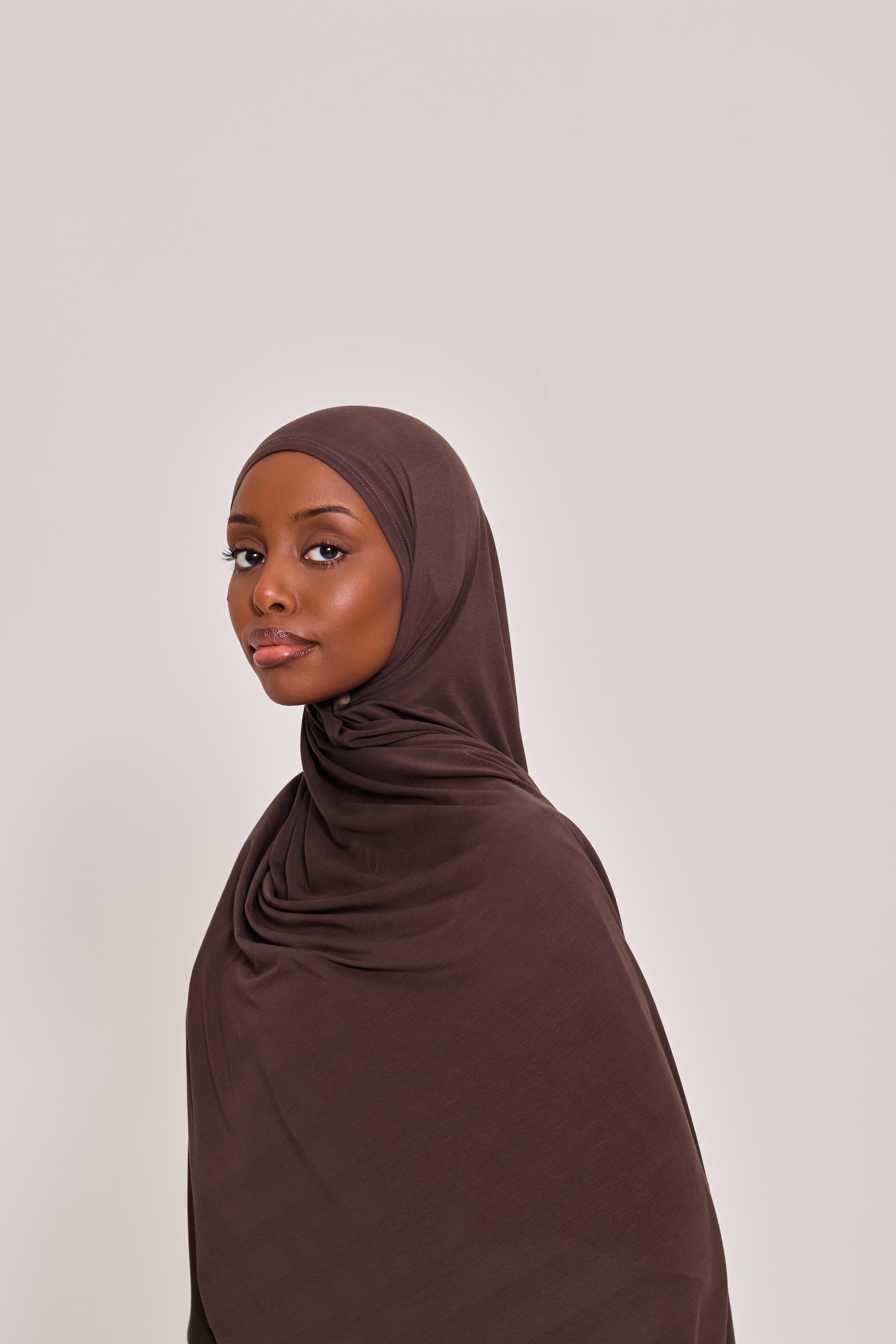 Chocolate Bamboo Jersey Hijab