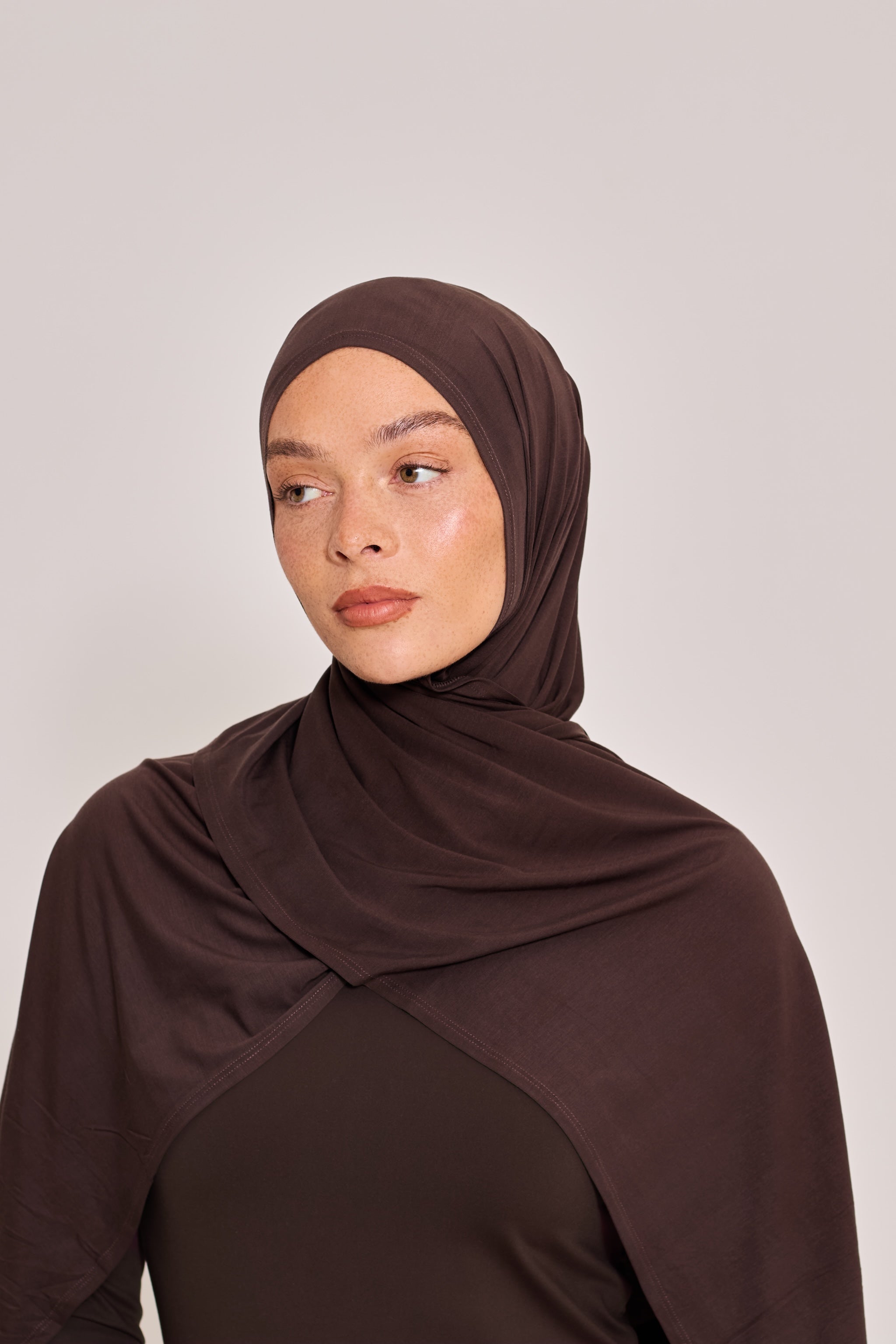 Chocolate Bamboo Jersey Hijab