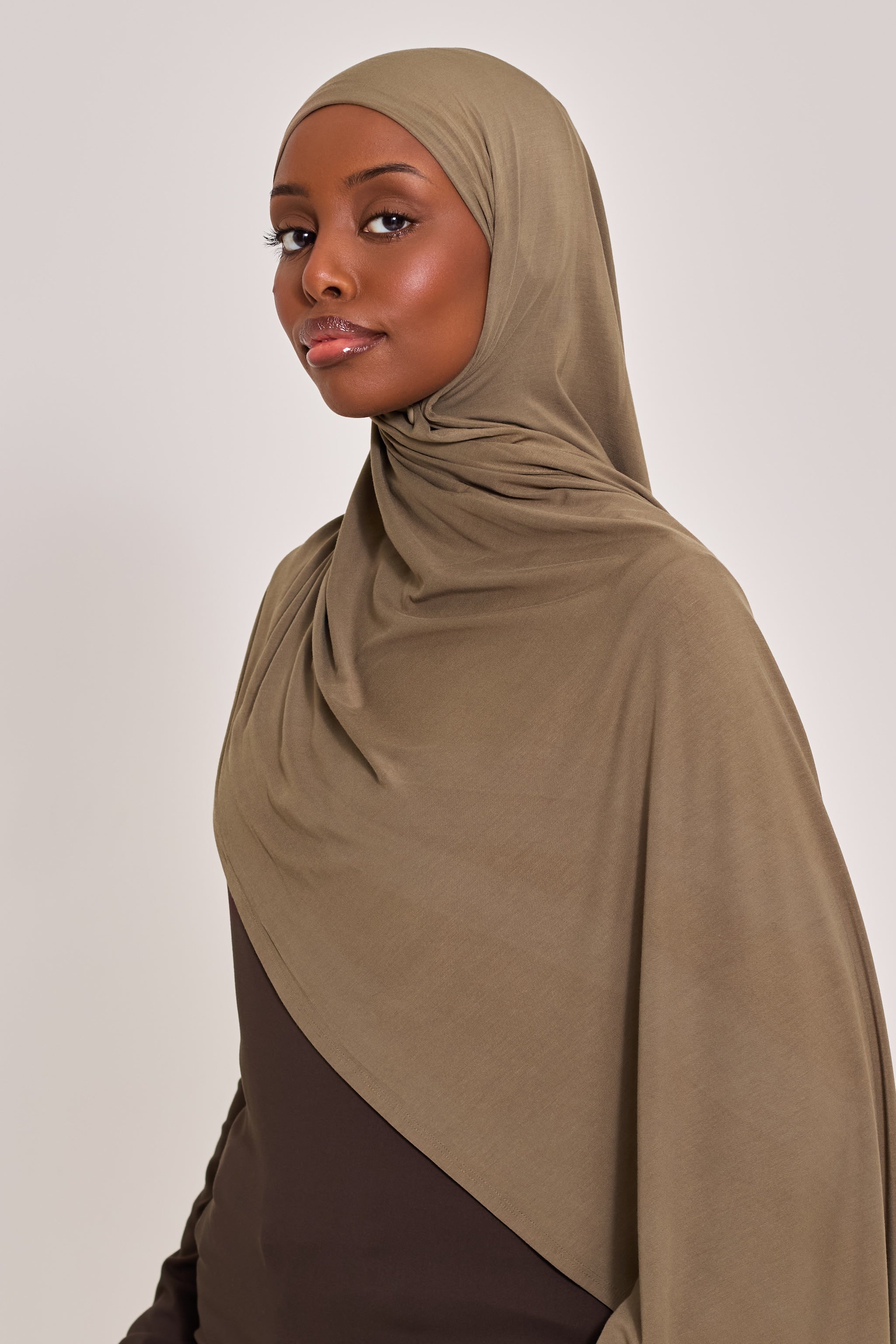 Cocoa Bamboo Jersey Hijab
