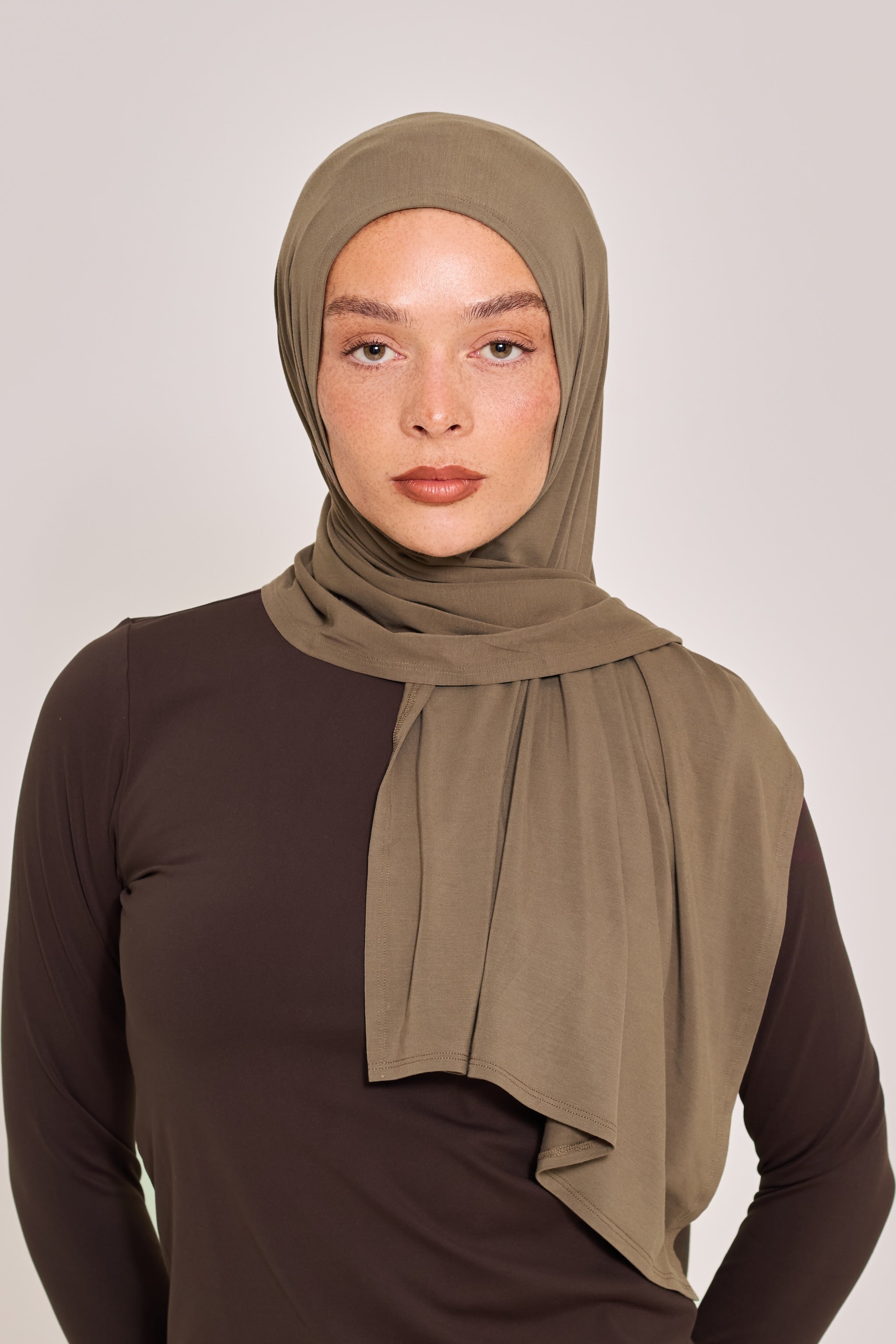 Cocoa Bamboo Jersey Hijab