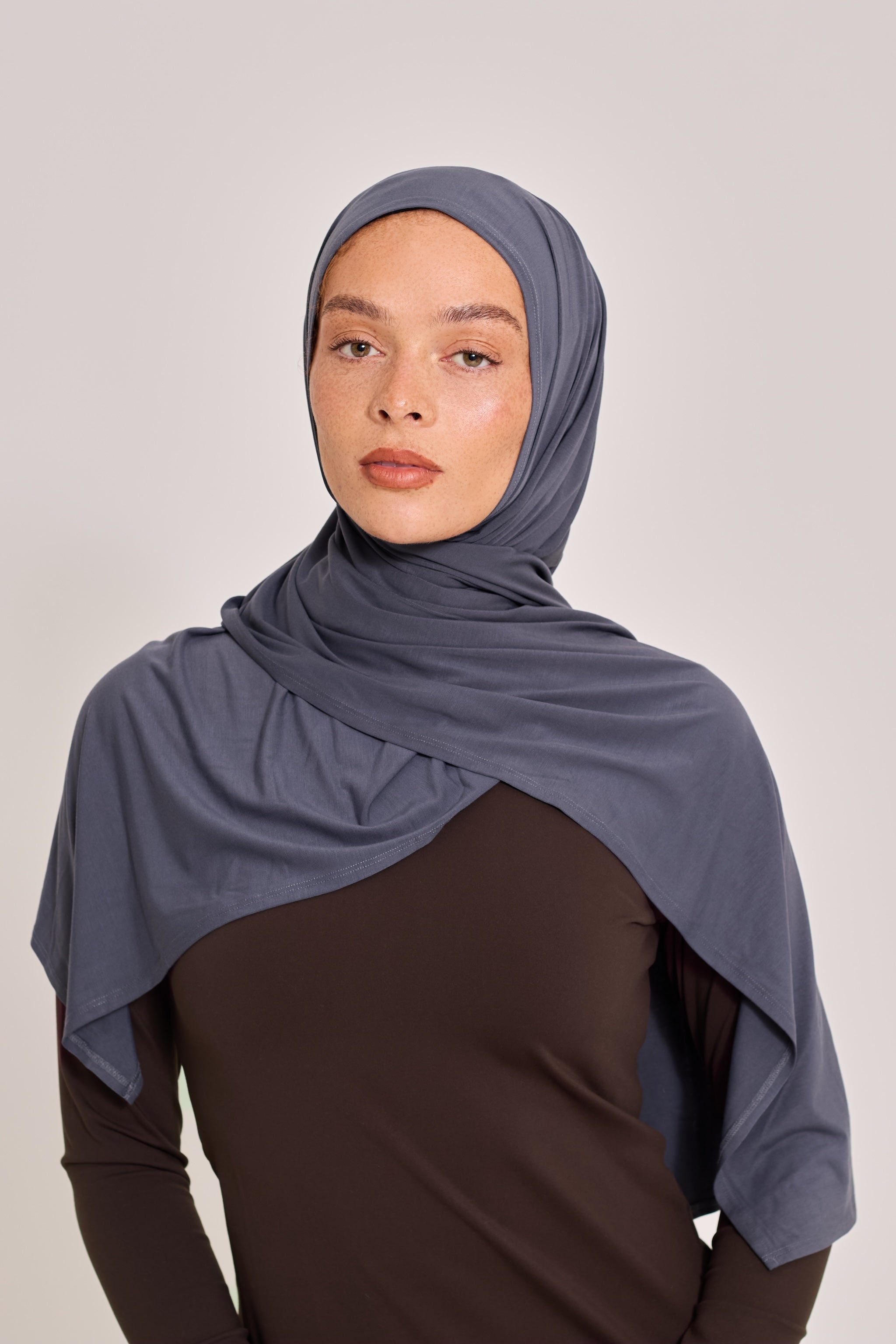 Gray Bamboo Jersey Hijab