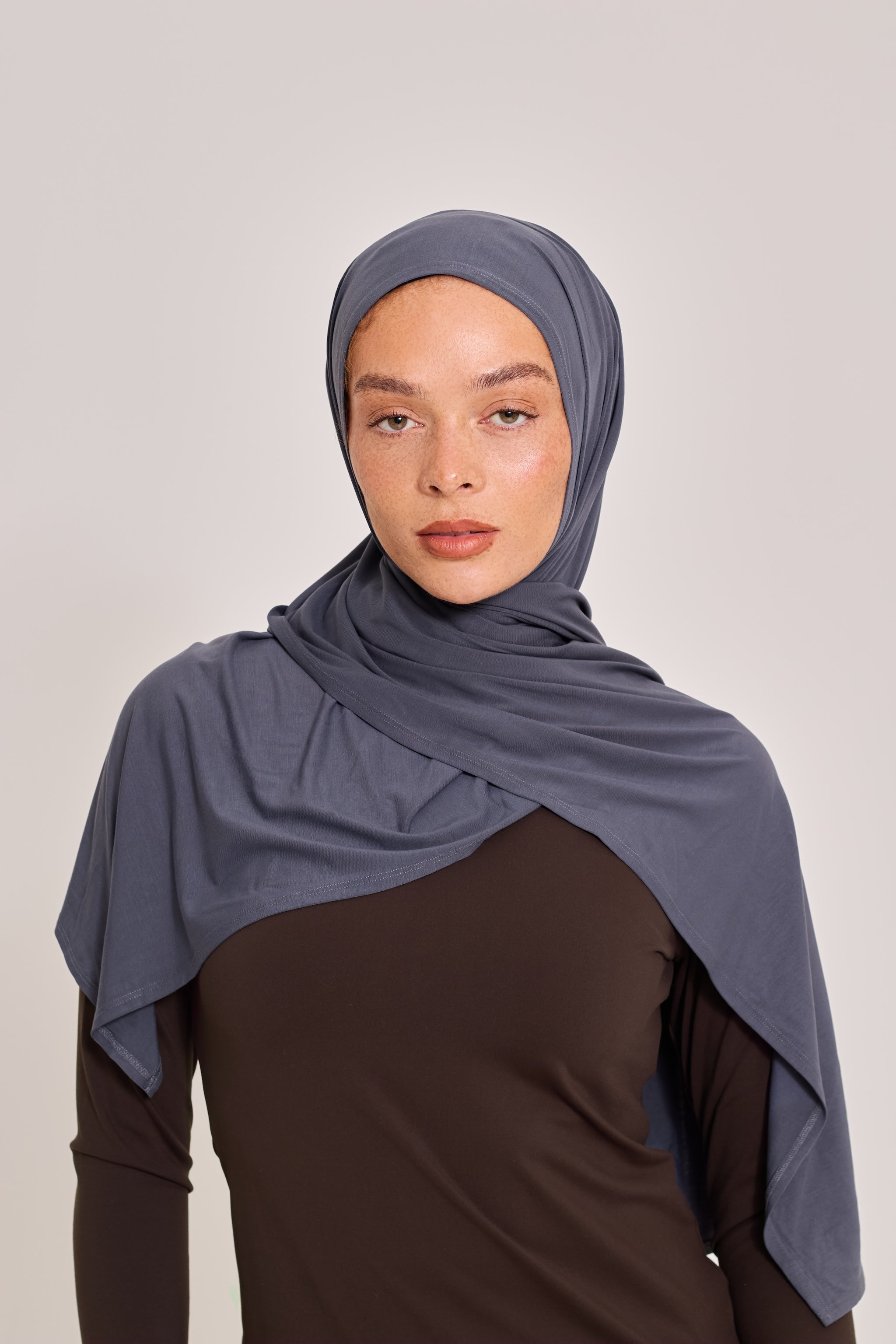 Gray Bamboo Jersey Hijab