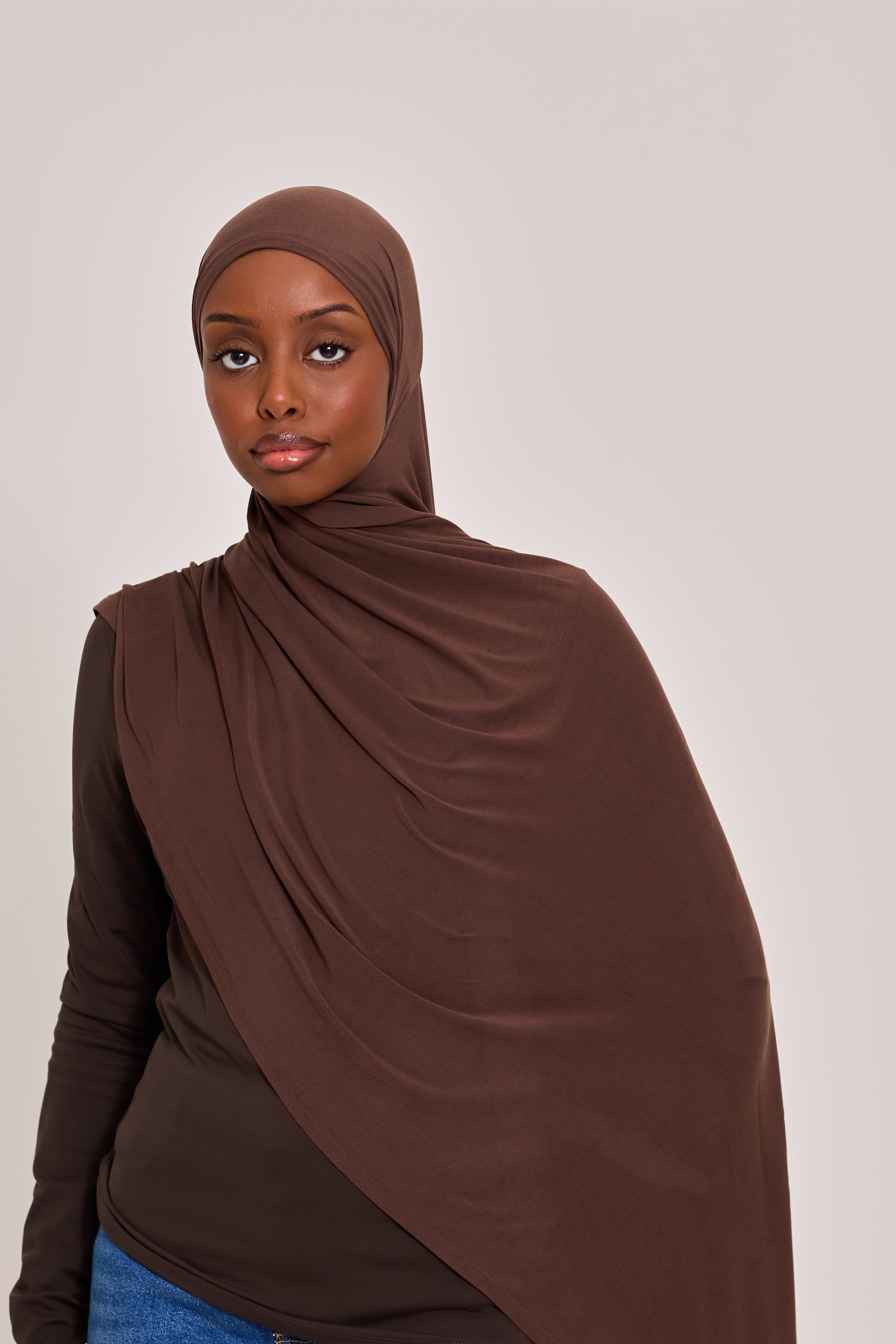 Mocha Bamboo Jersey Hijab