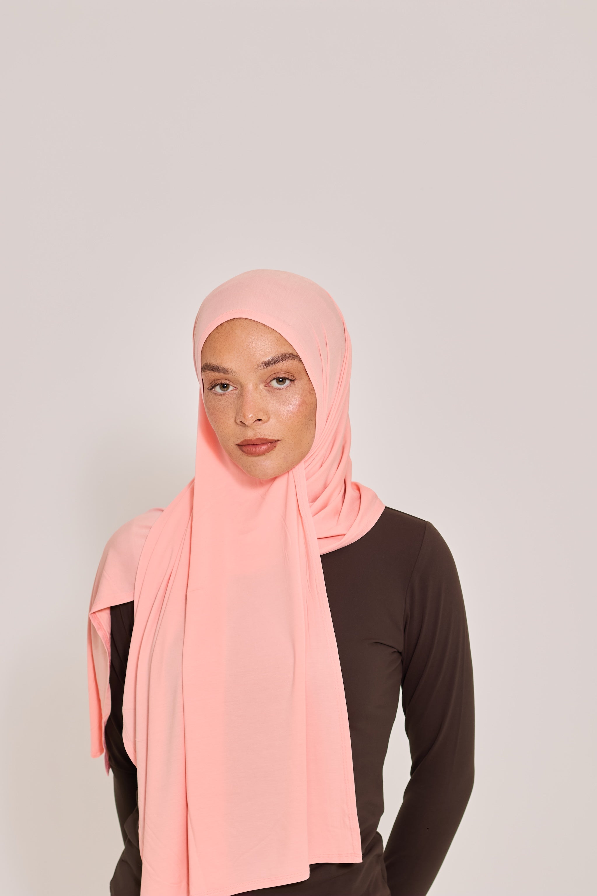Pink Bamboo Jersey Hijab