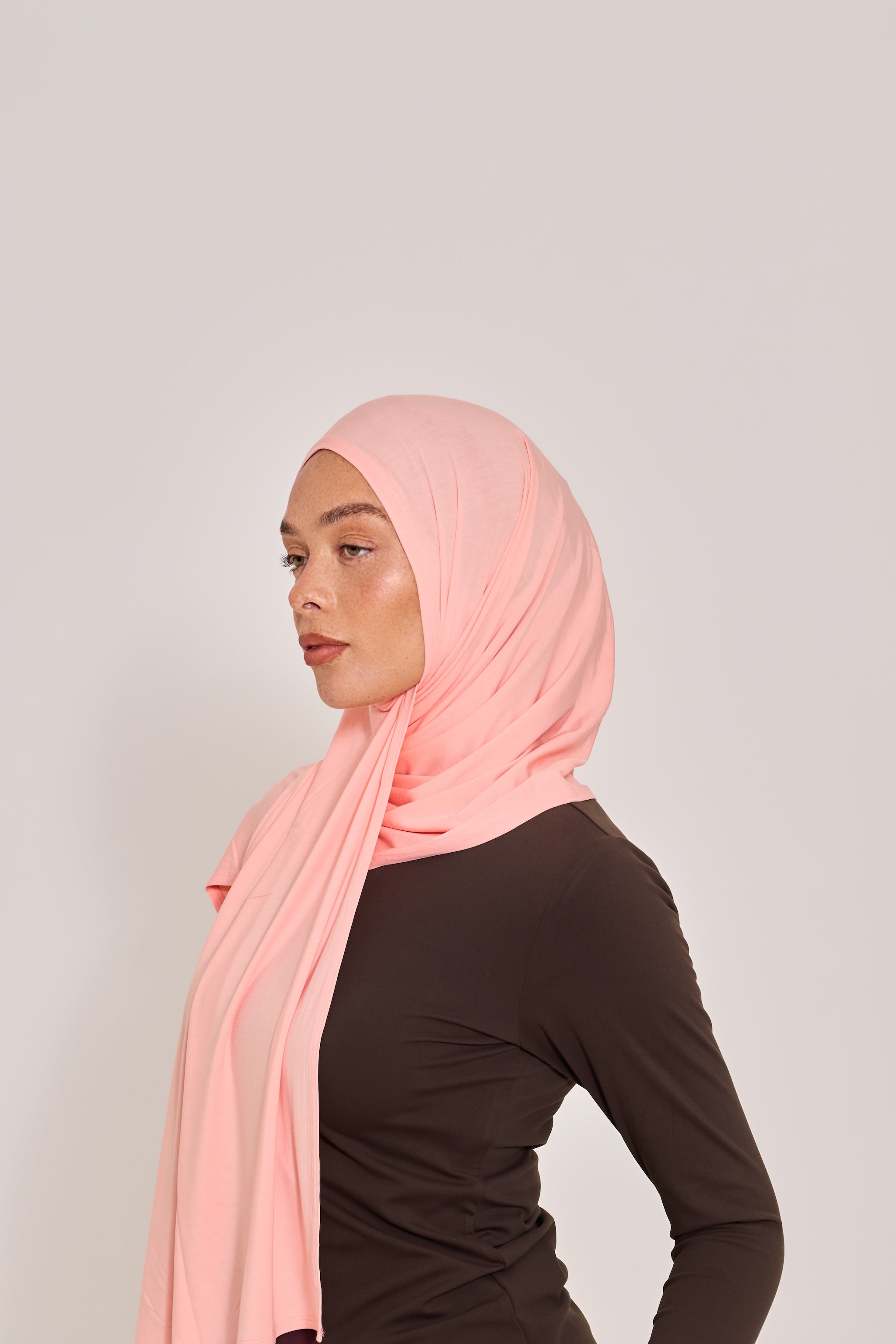 Pink Bamboo Jersey Hijab