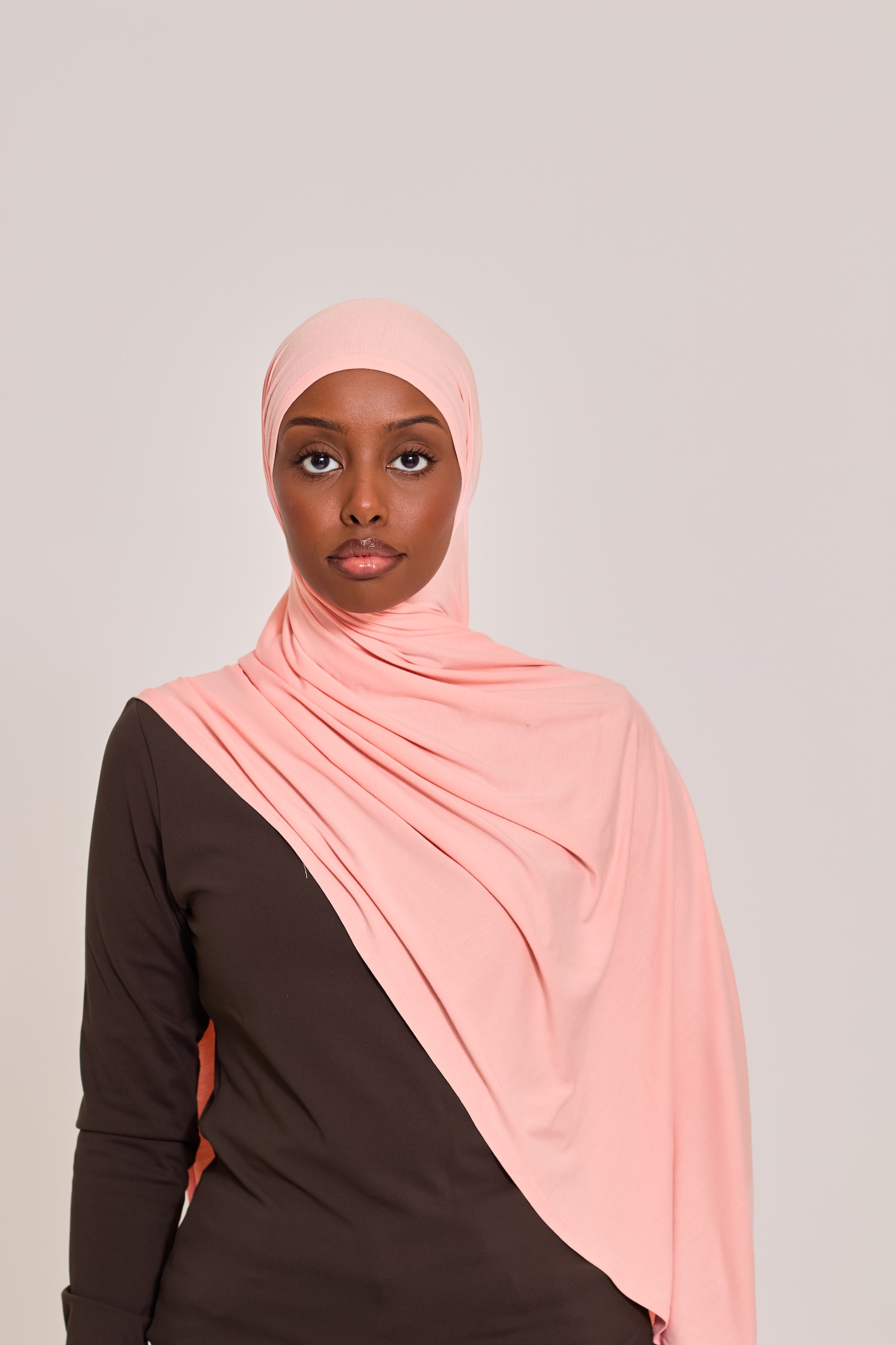 Pink Bamboo Jersey Hijab