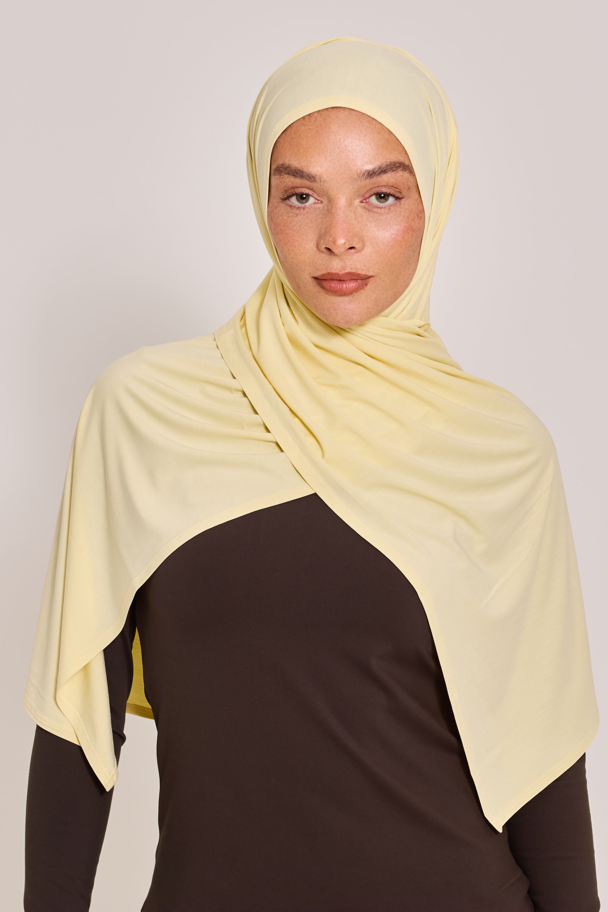 Butter Yellow Bamboo Jersey Hijab