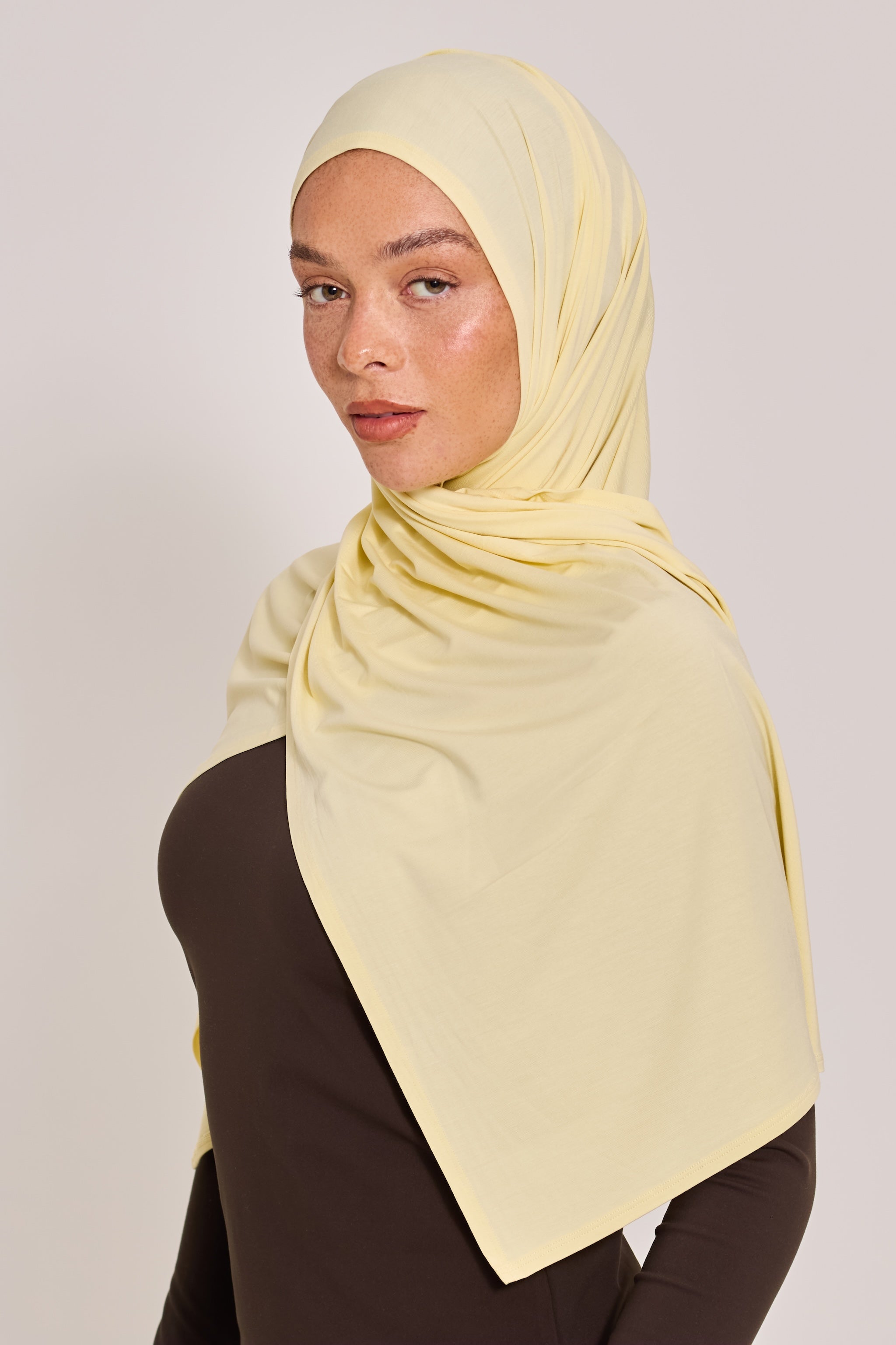 Butter Yellow Bamboo Jersey Hijab