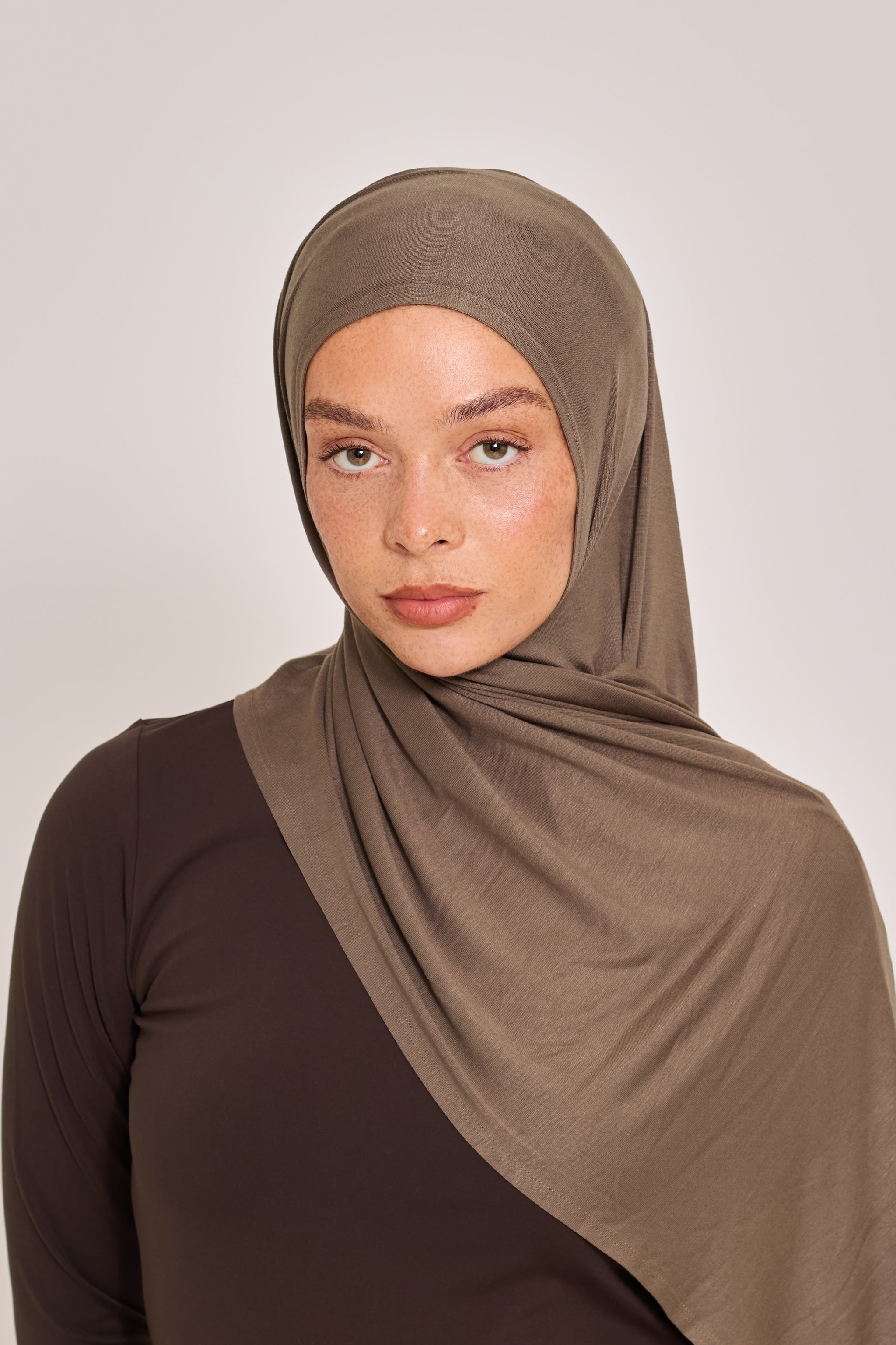 Stone Cotton Jersey Hijab