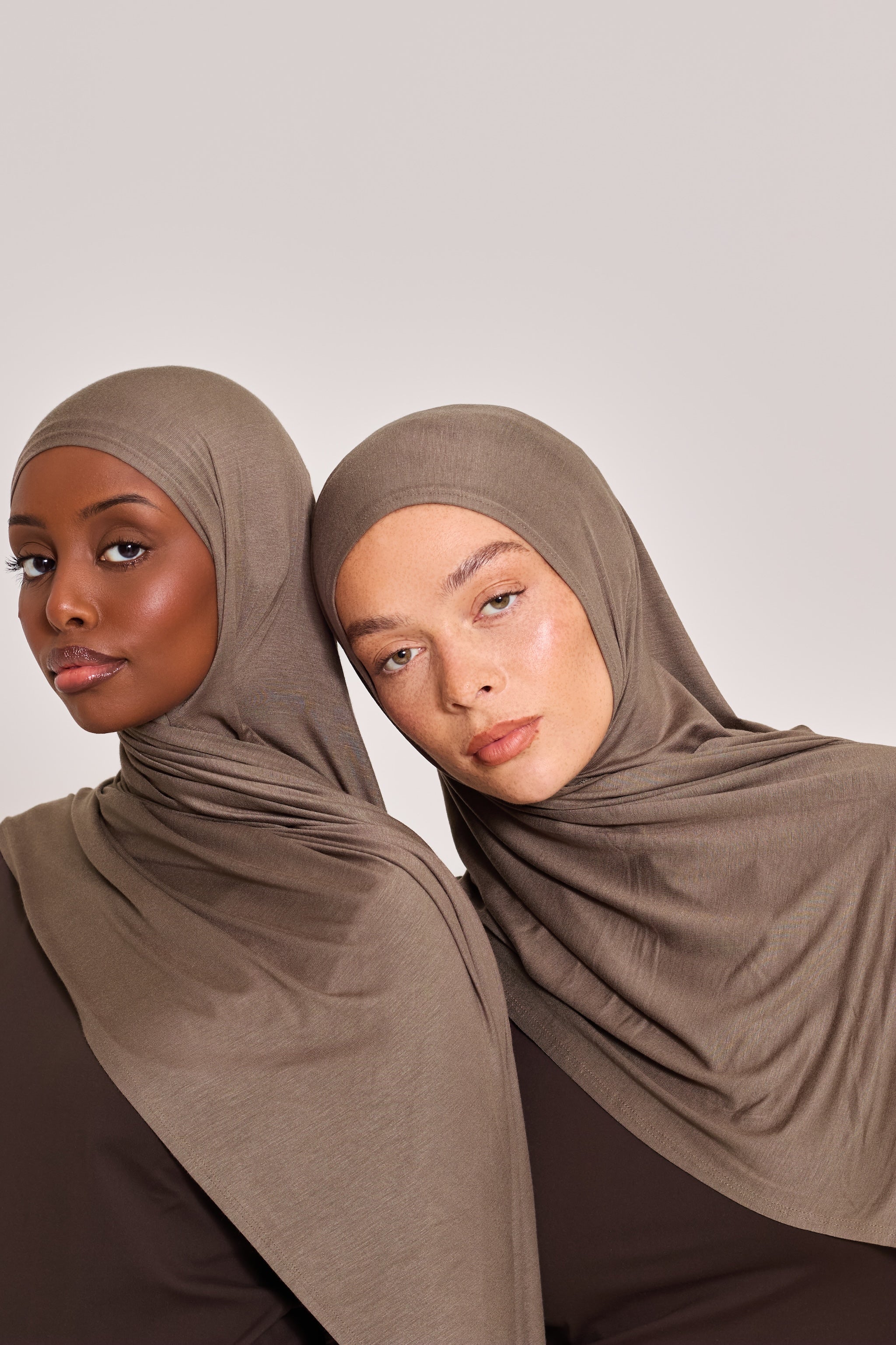 Stone Cotton Jersey Hijab