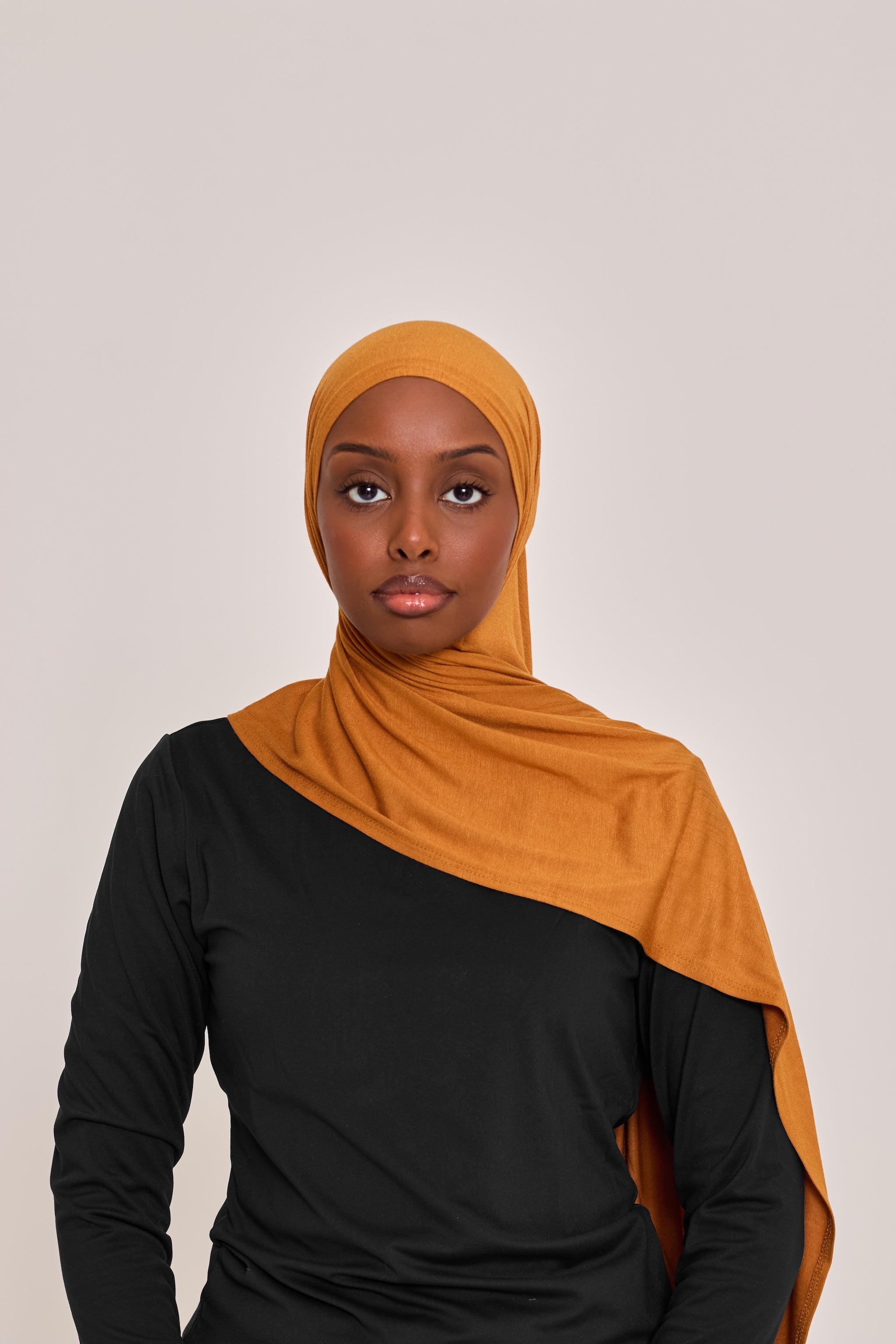Caramel Cotton Jersey Hijab