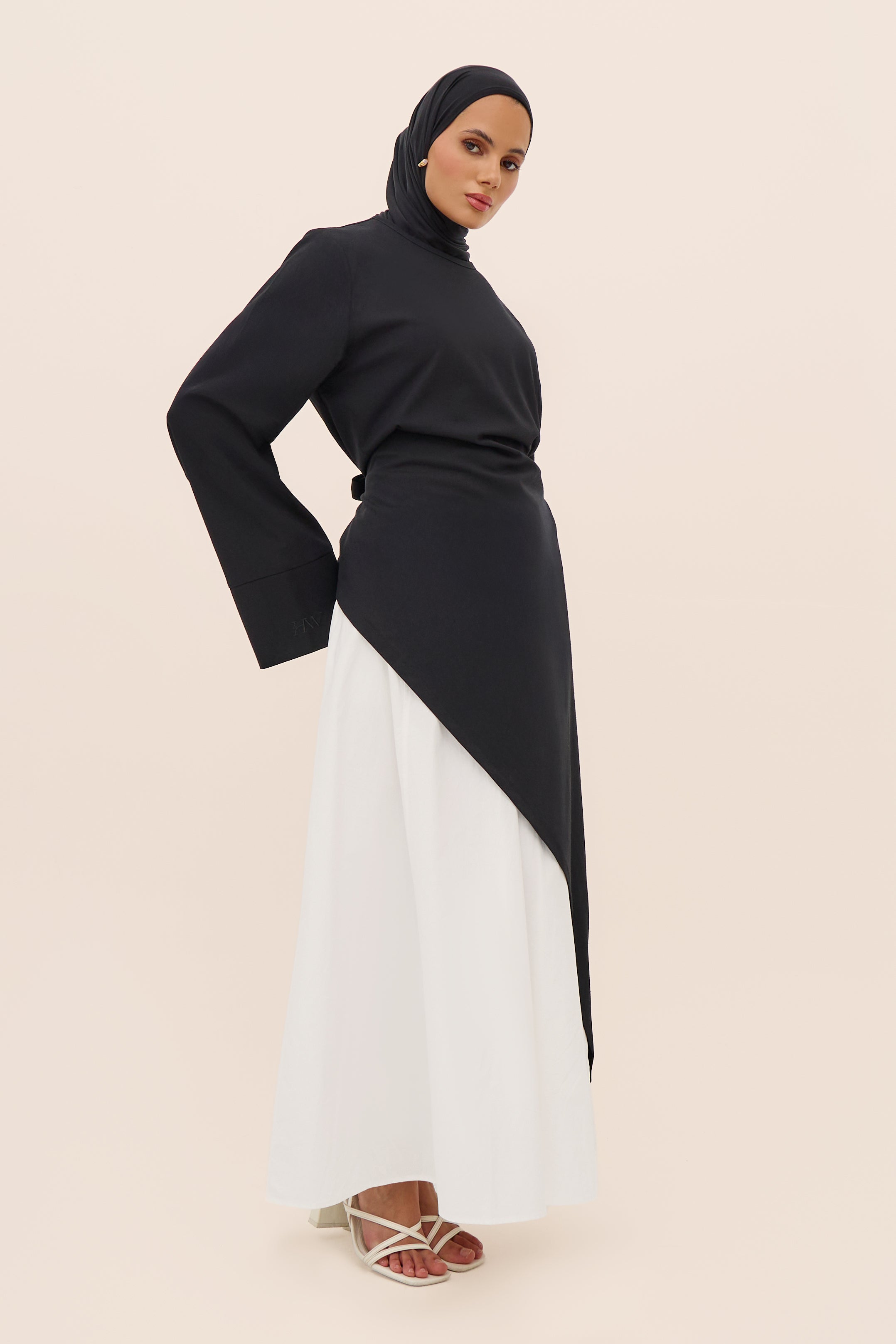 Off White Poplin Cotton Skirt