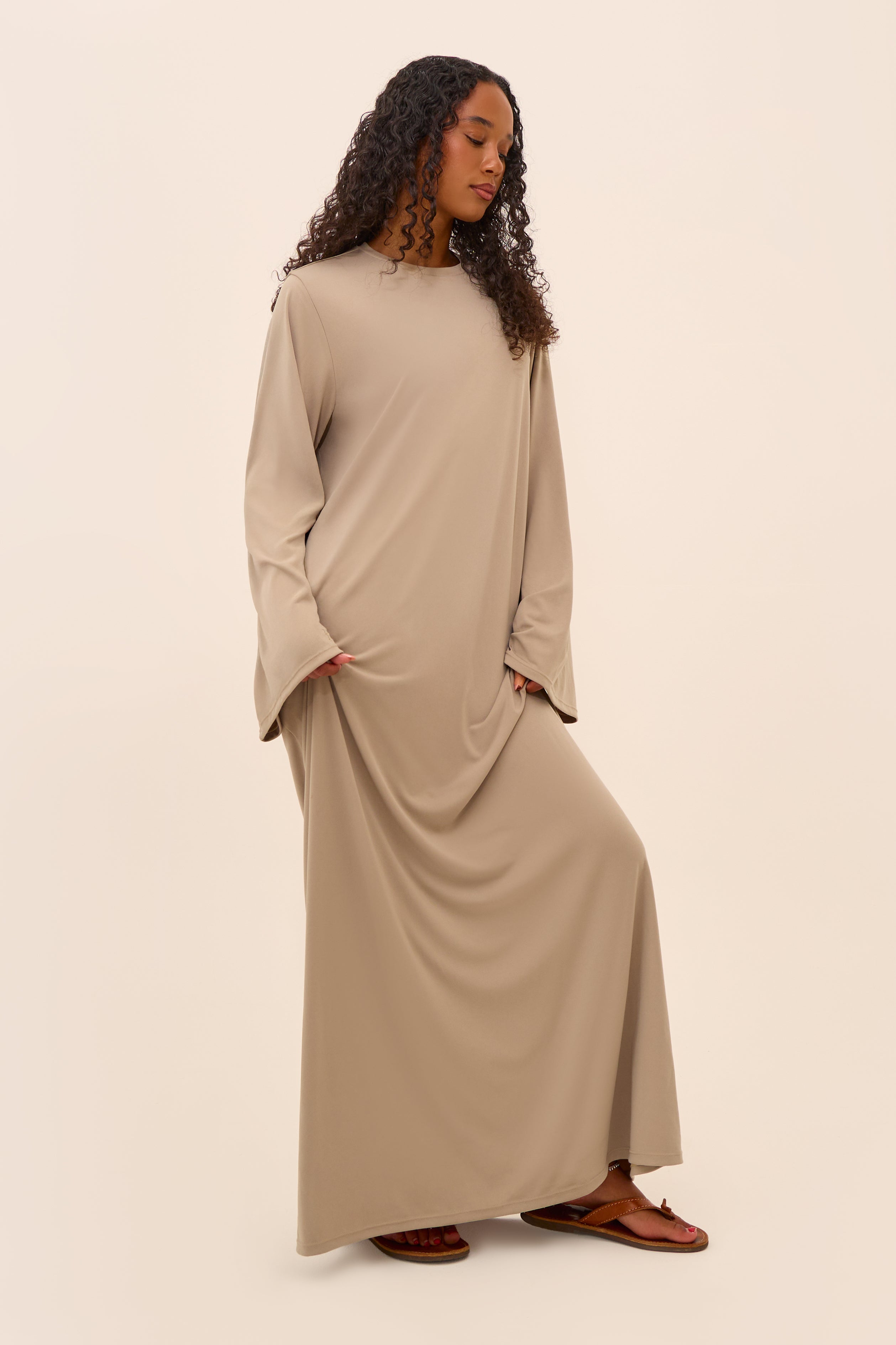 Mink Basic Jersey Abaya