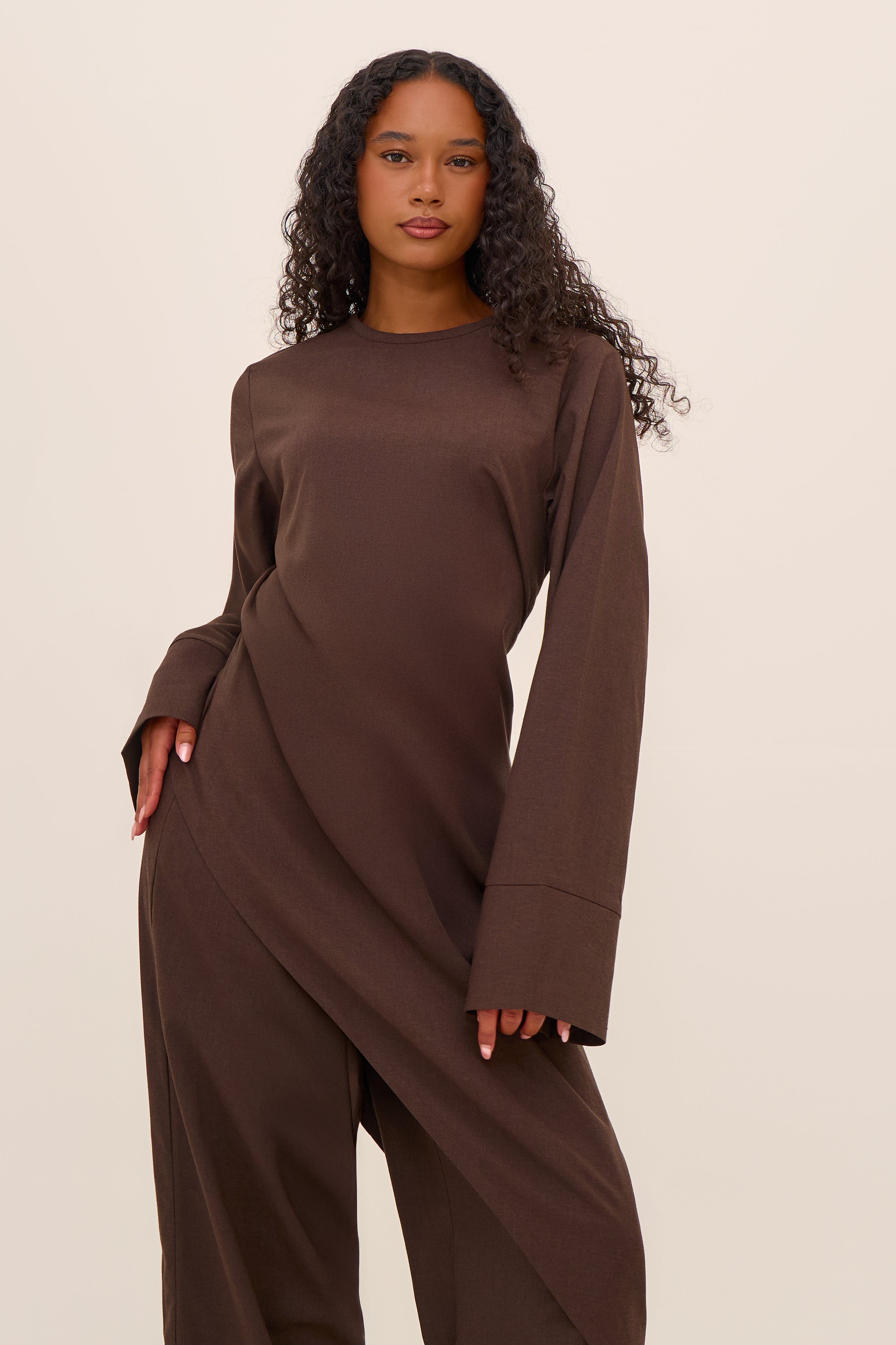 Linen Asymmetric Top