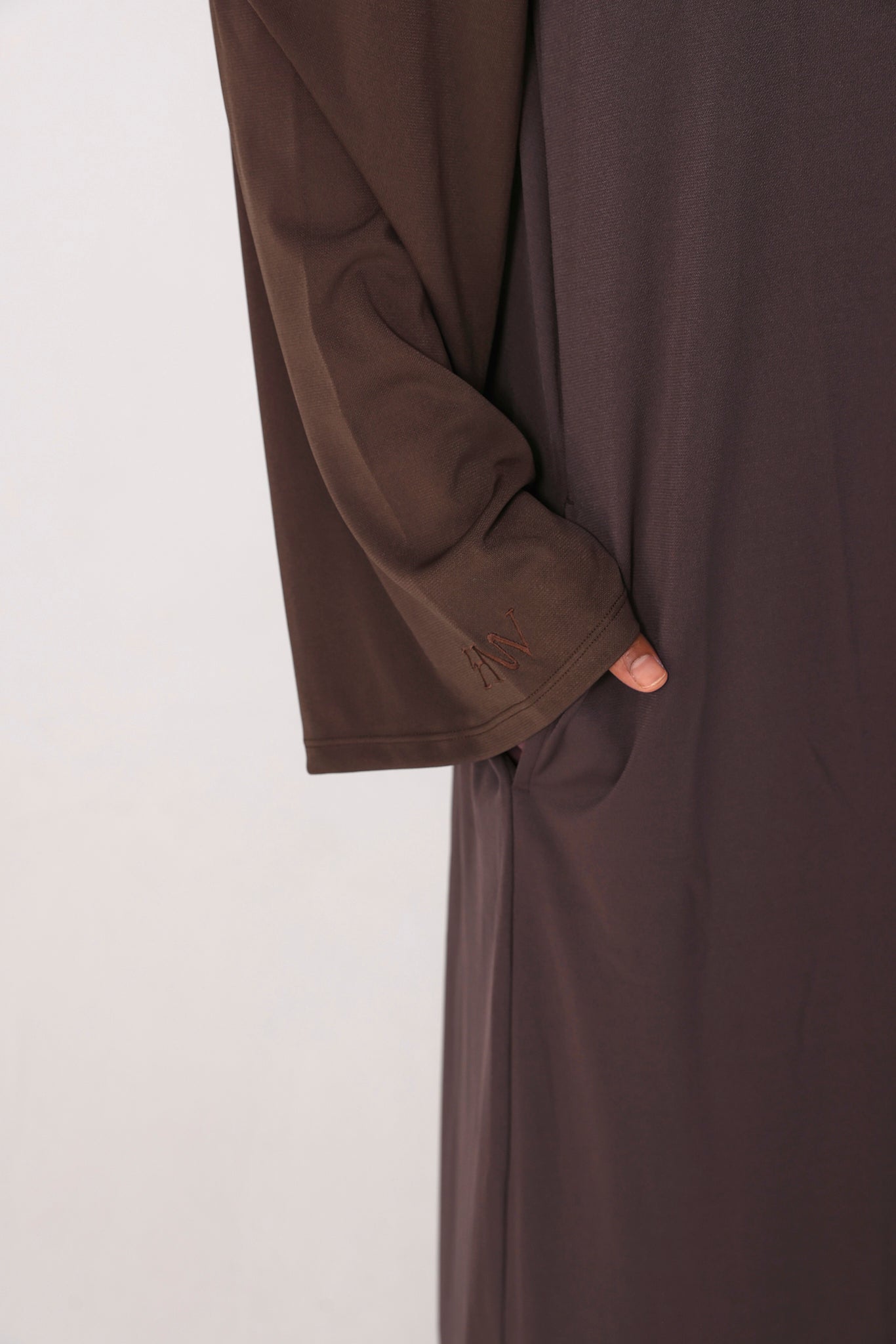 Brown Basic Jersey Abaya