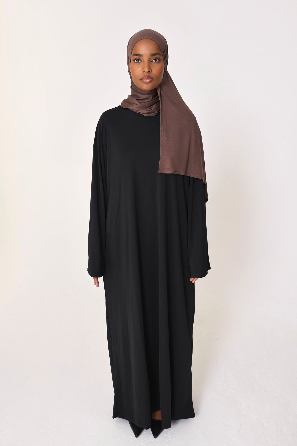 Black Basic Jersey Abaya