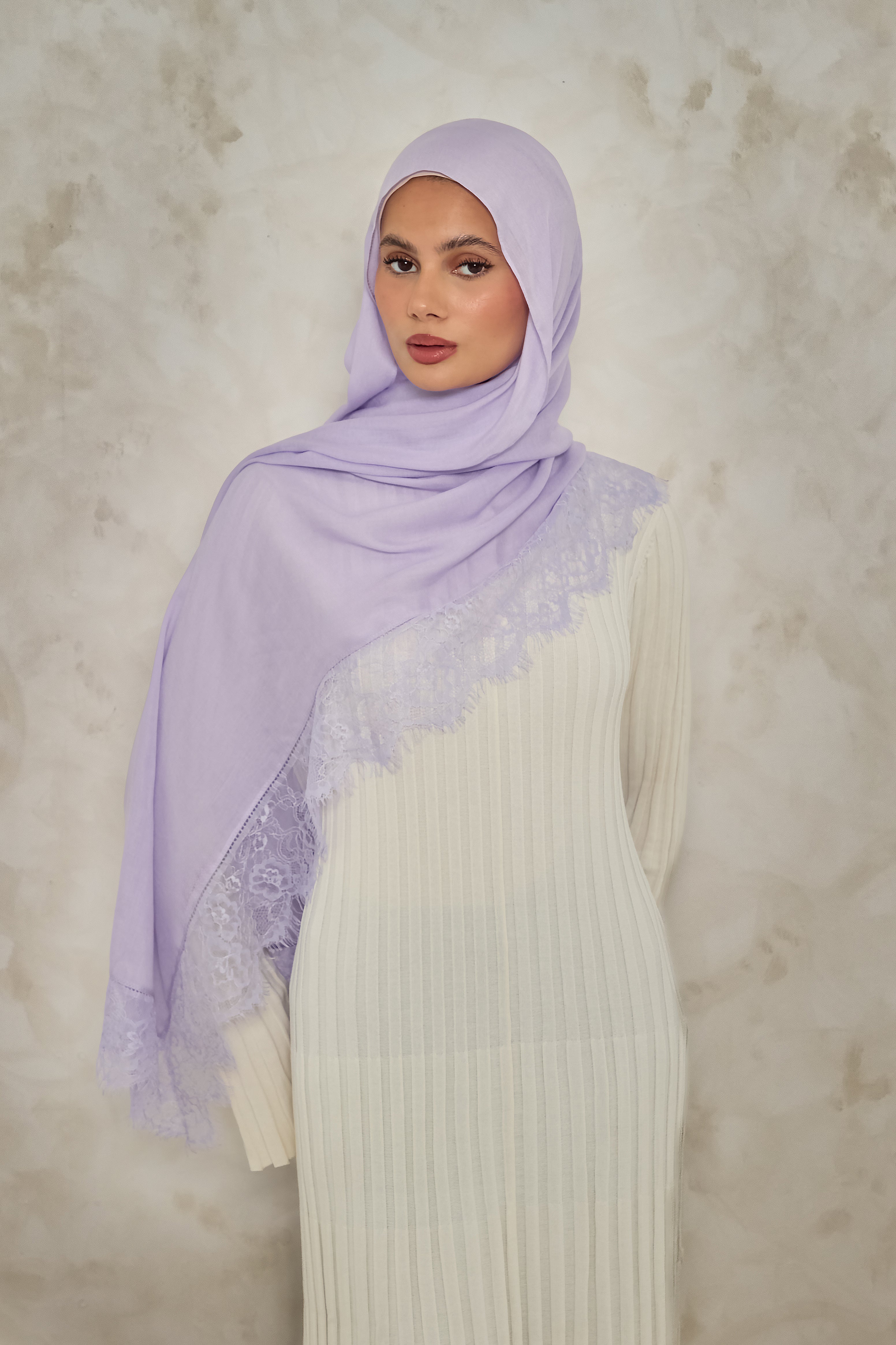 Pastel Lace Modal Hijab