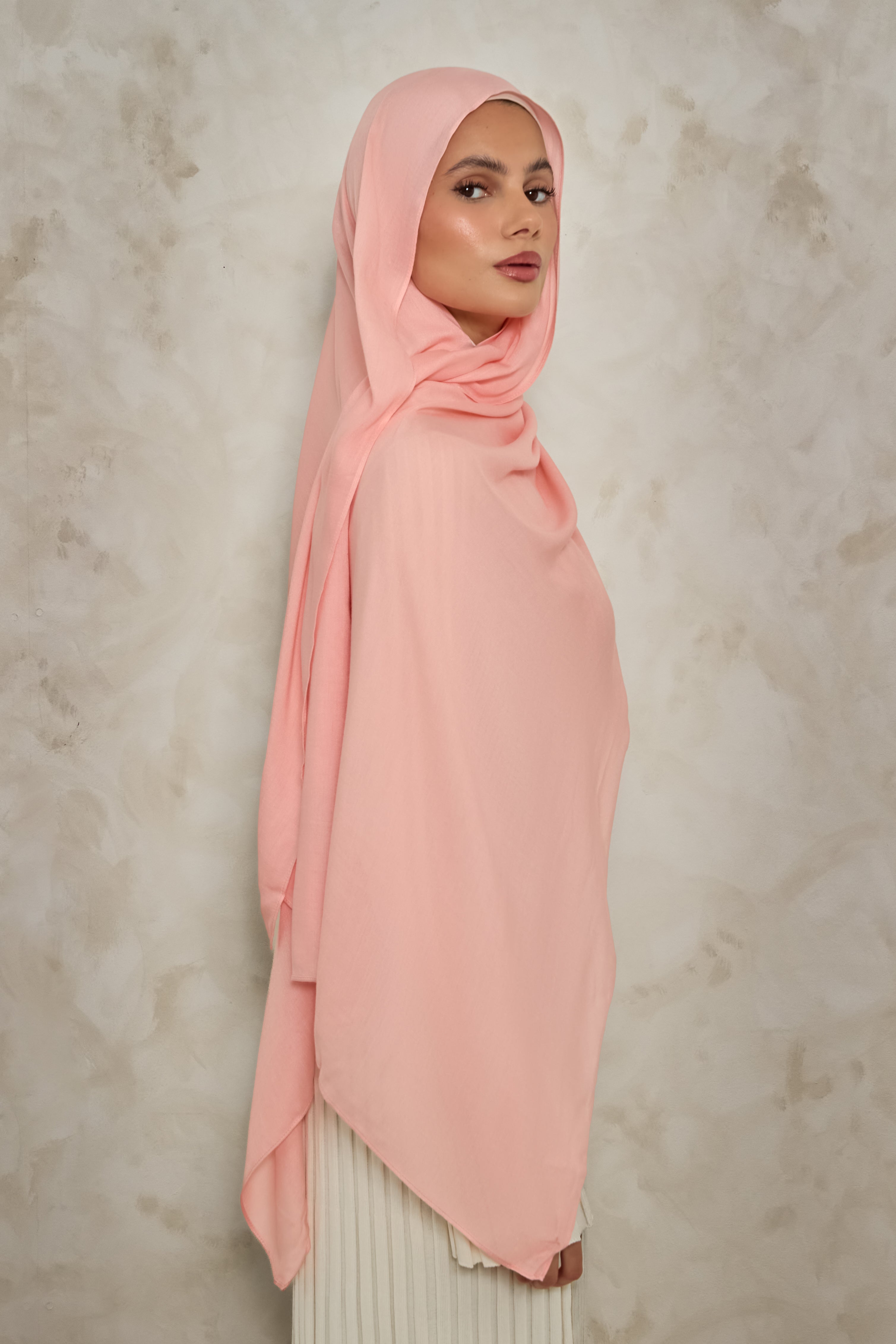 Peach Pink Modal Hijab