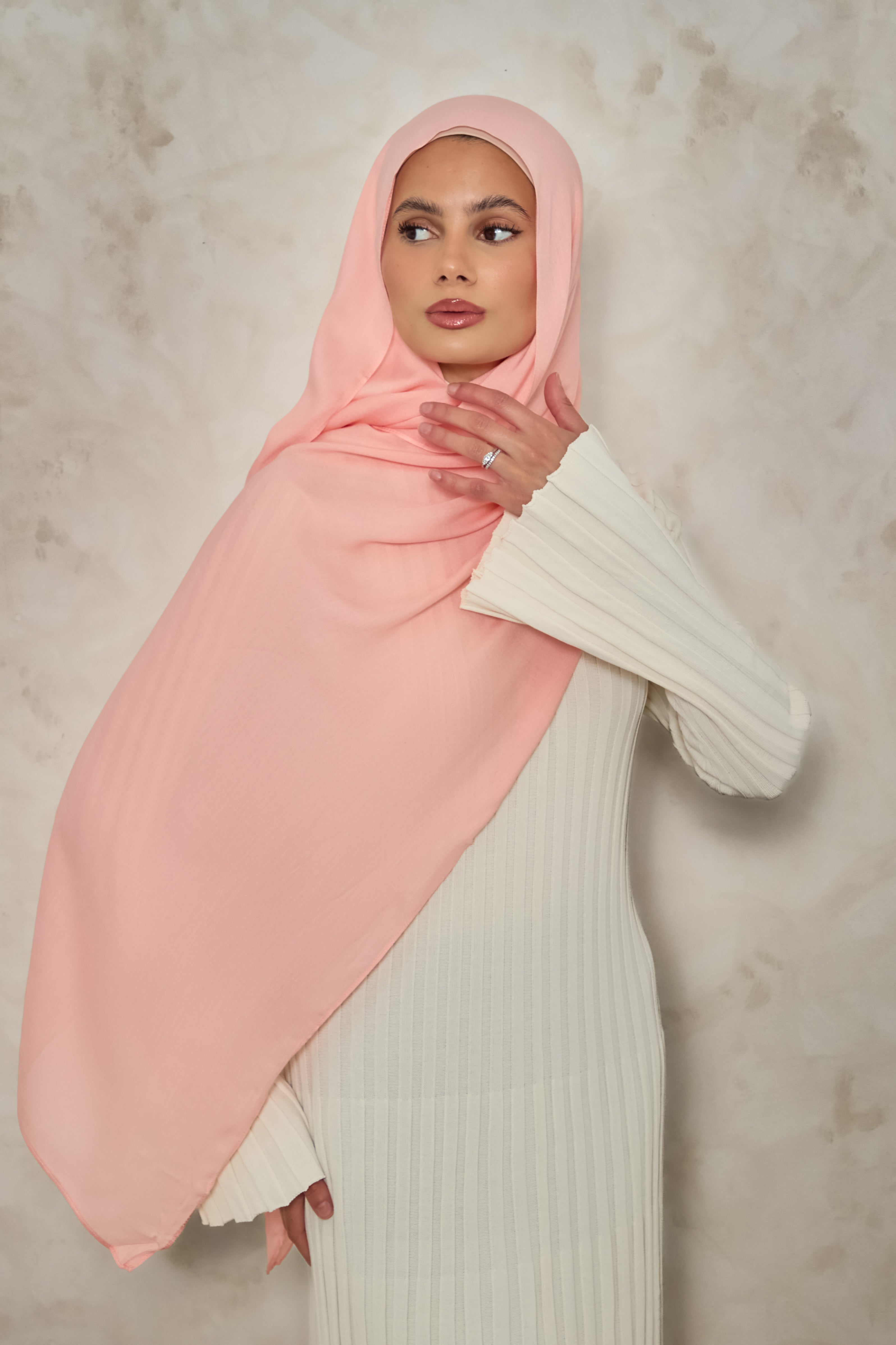 Peach Pink Modal Hijab