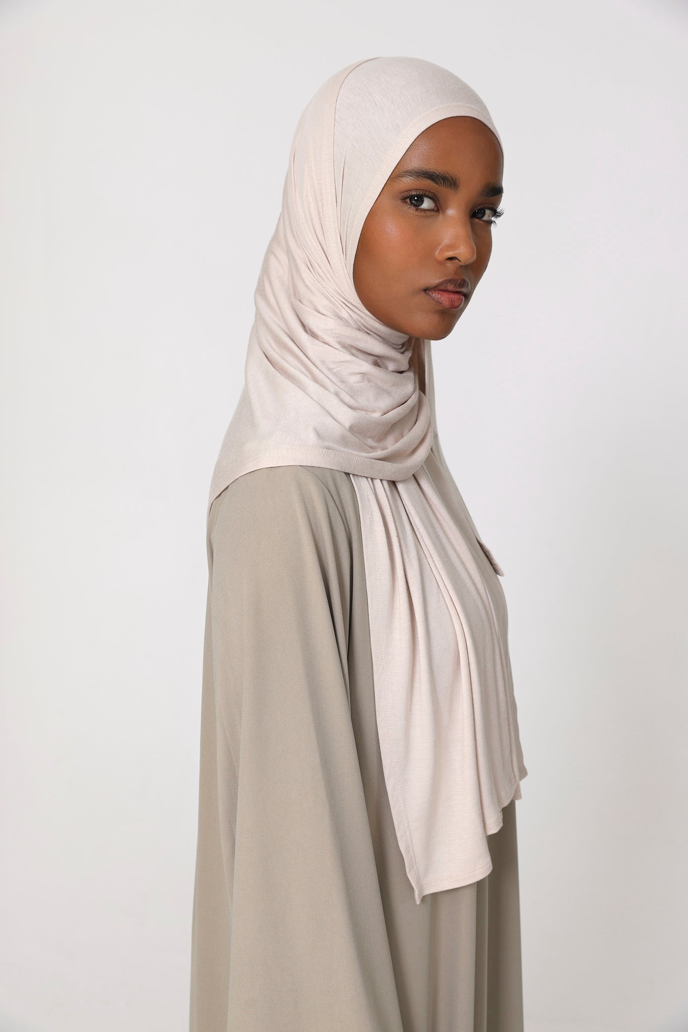 Oatmeal Cotton Jersey Hijab