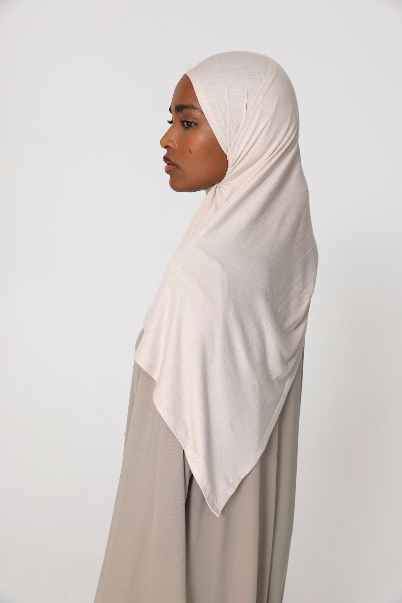 Oatmeal Cotton Jersey Hijab
