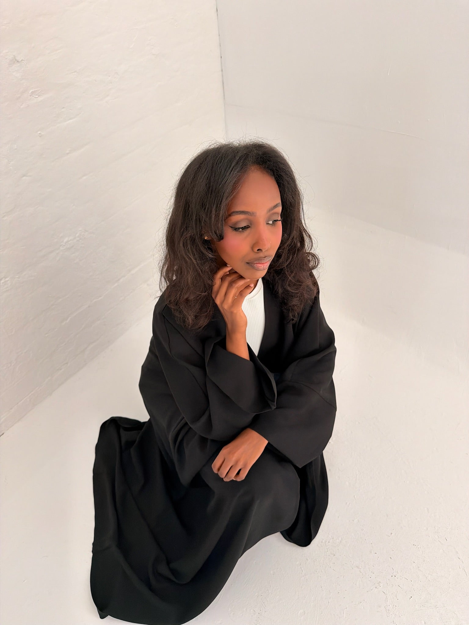 Black Open Abaya
