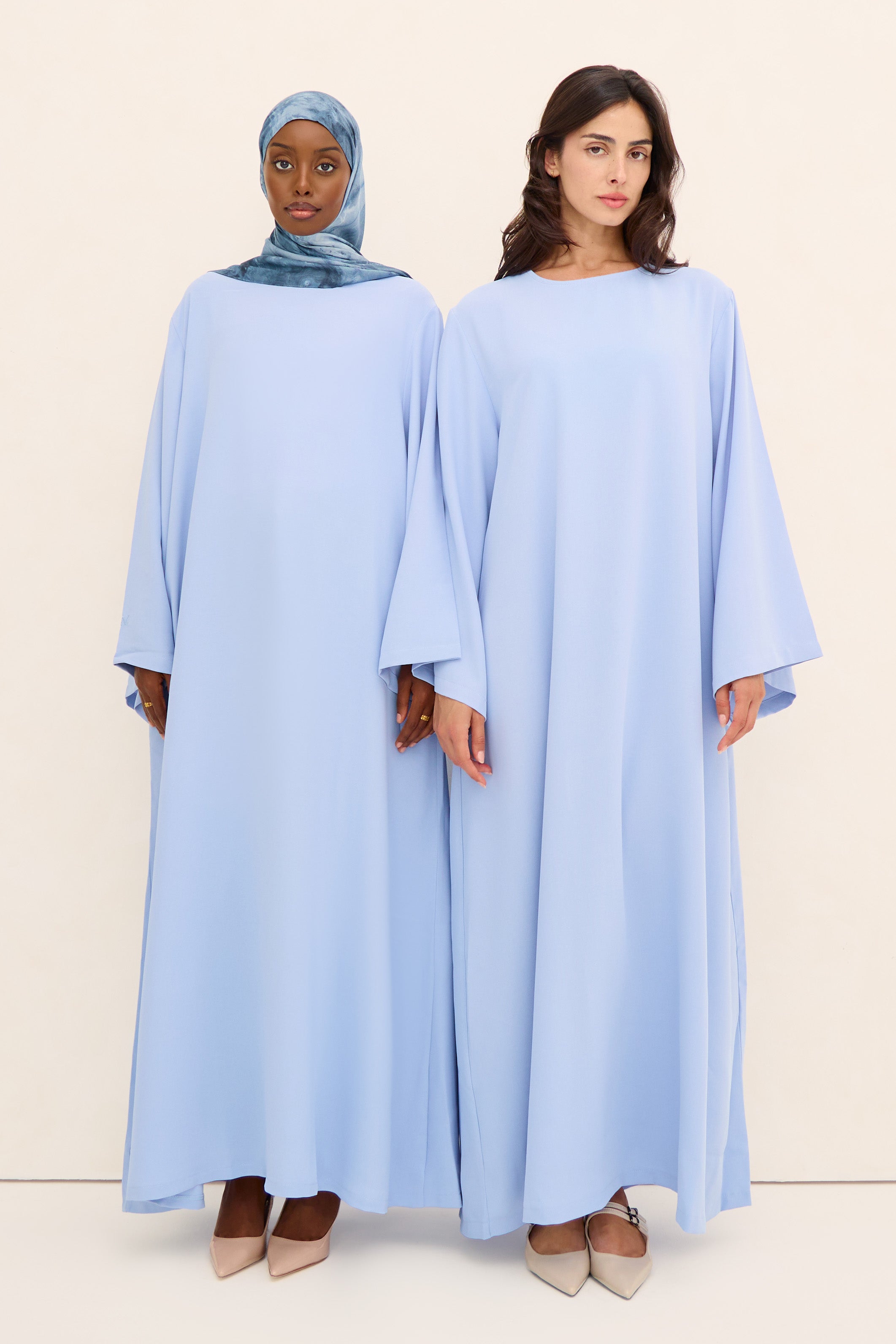 Pastel Blue Spanish Sleeve Abaya
