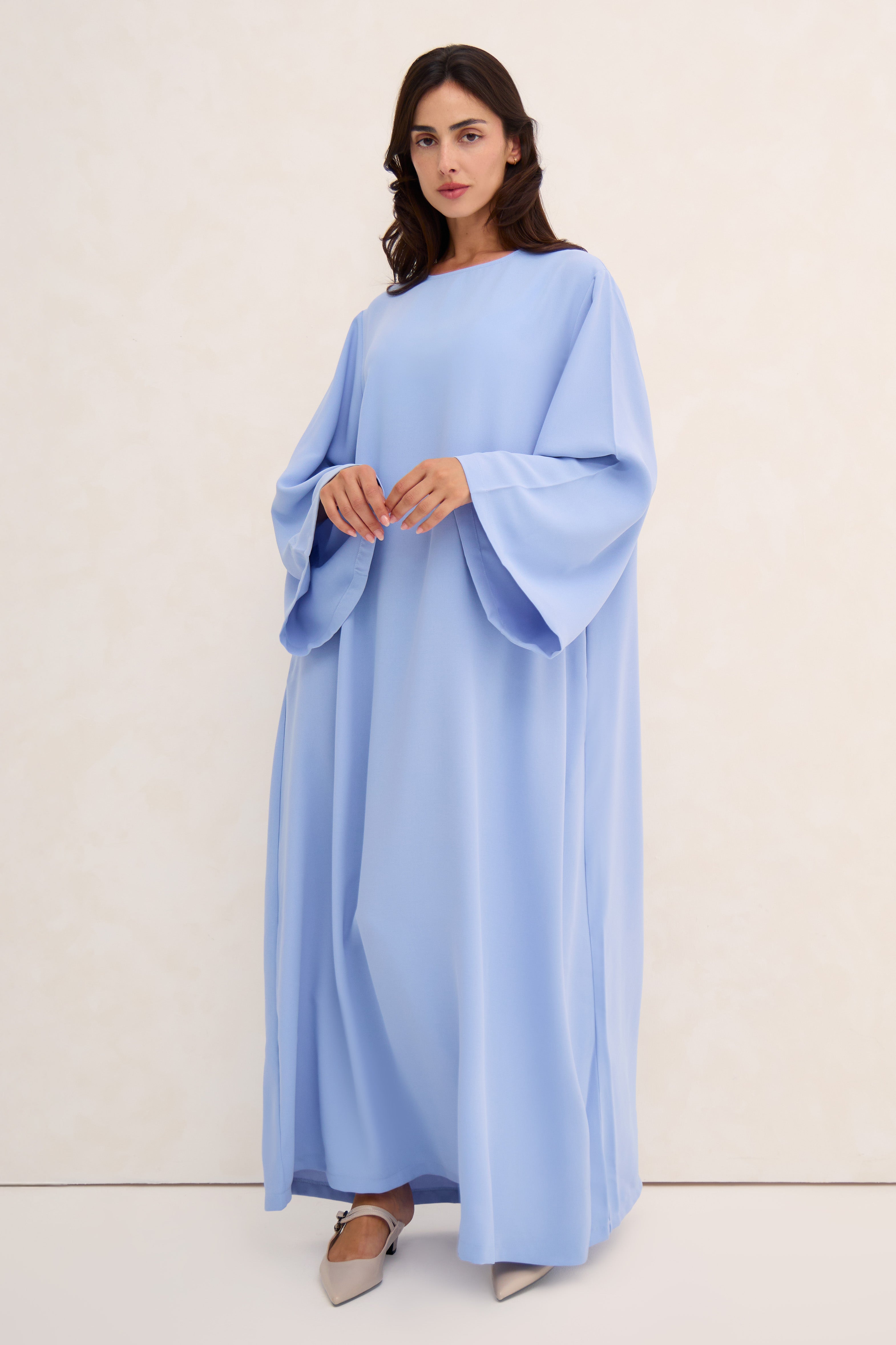 Pastel Blue Spanish Sleeve Abaya