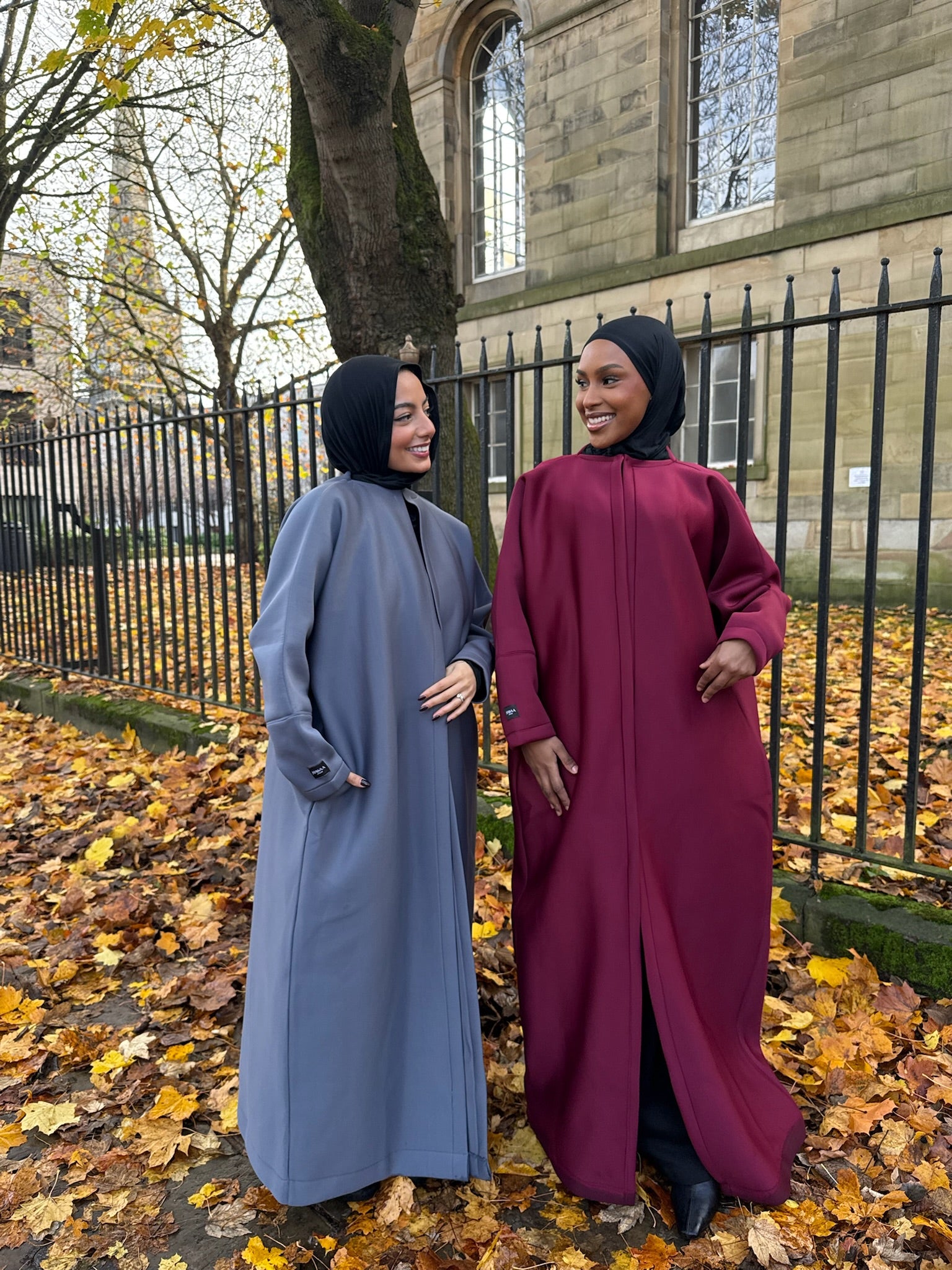 Maroon Neoprene Scuba Abaya