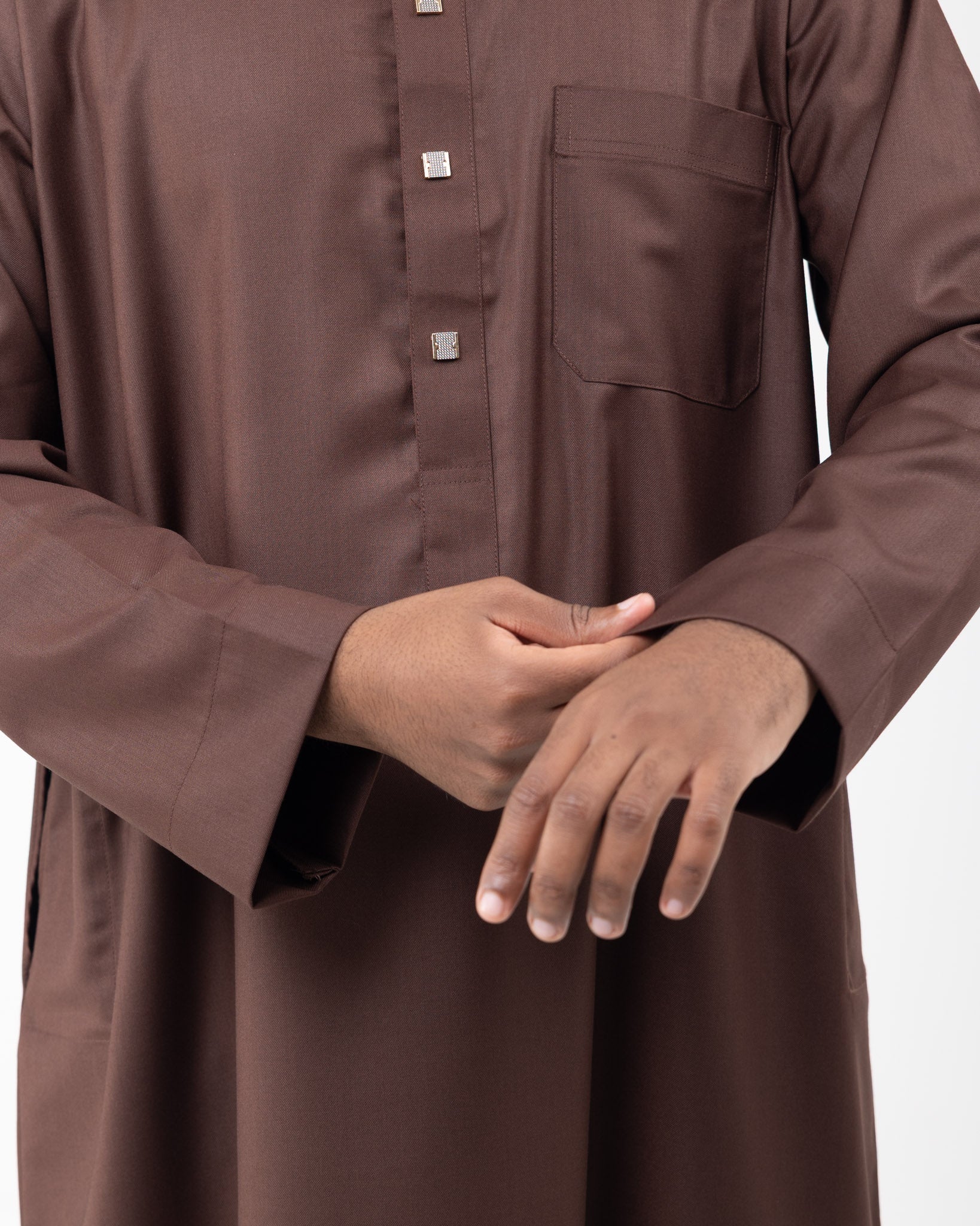 Brown Premium Collared Thobe