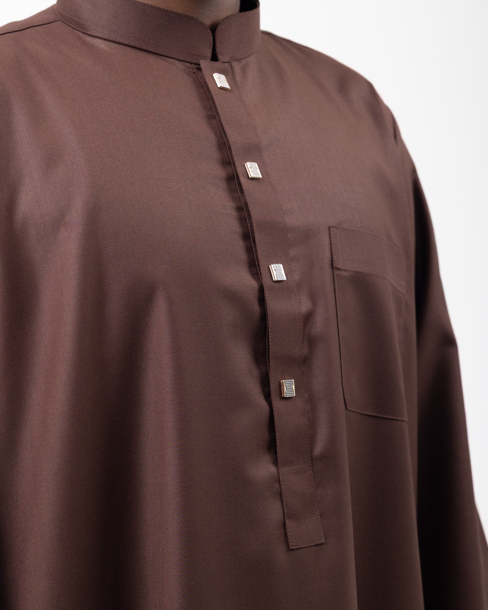 Brown Premium Collared Thobe