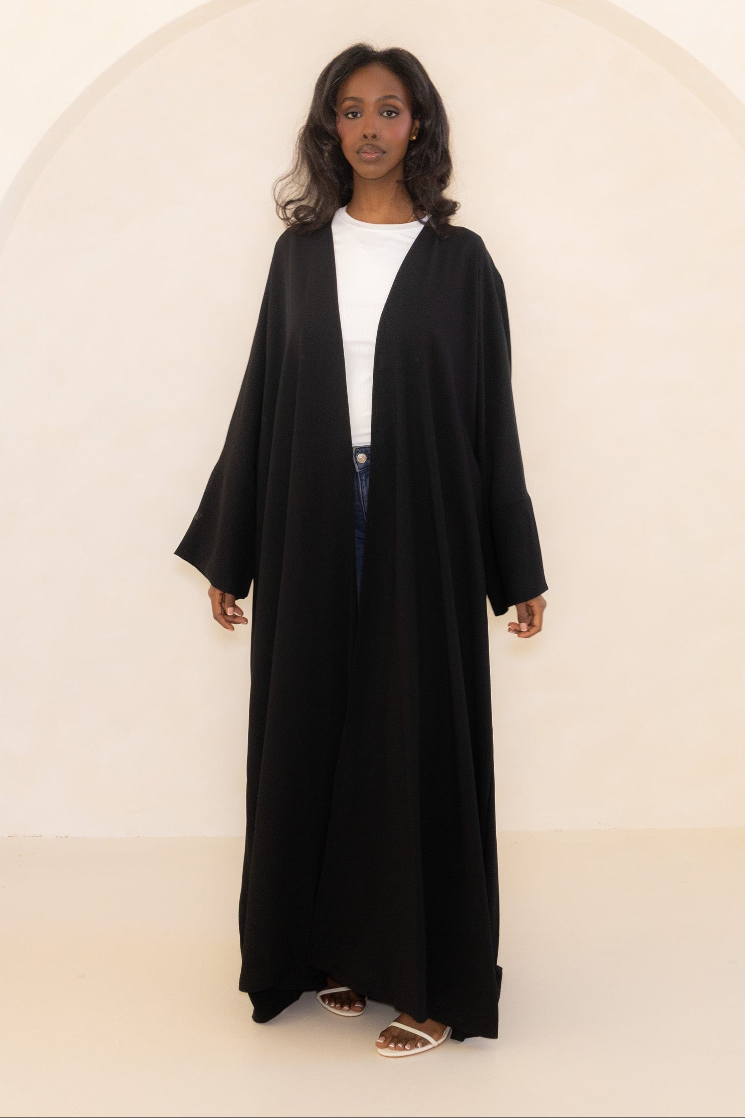 Black Open Abaya