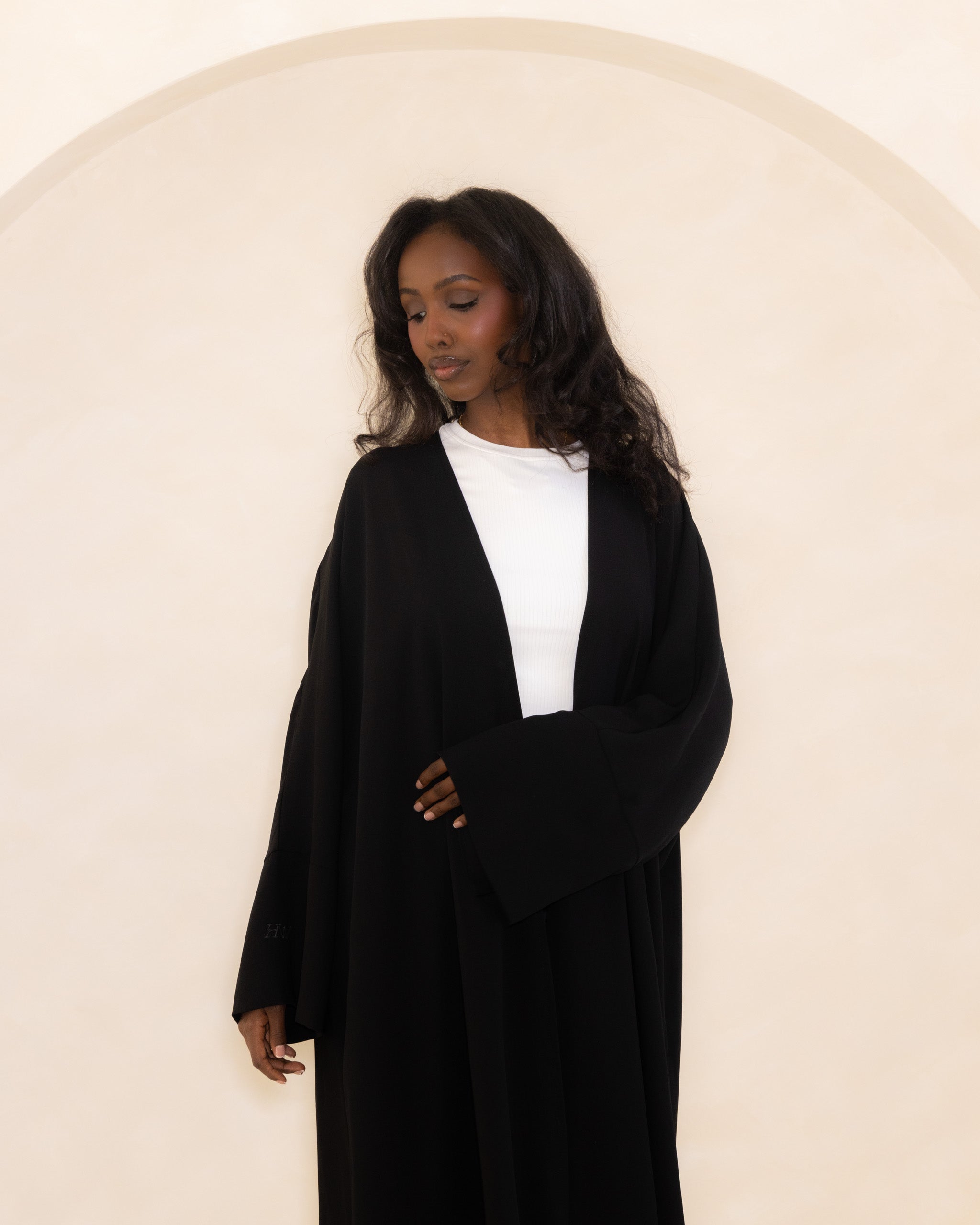 Black Open Abaya