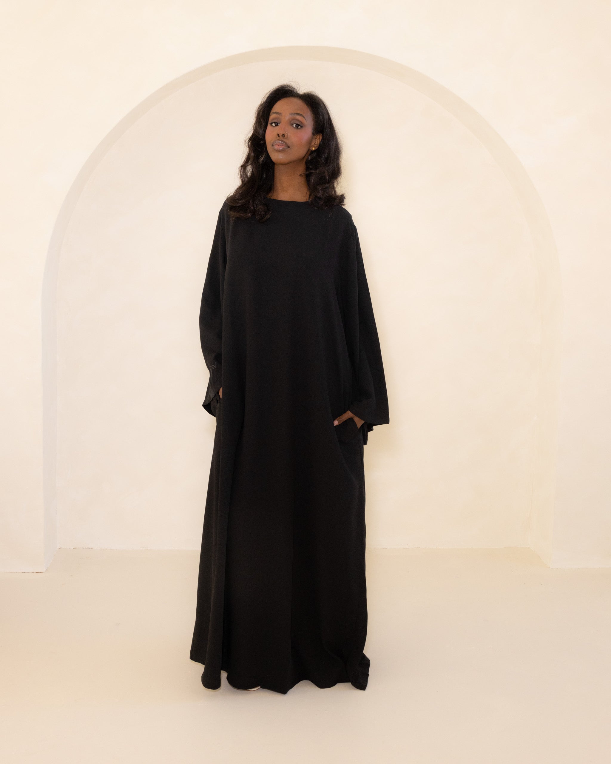 Black Spanish Sleeve Abaya
