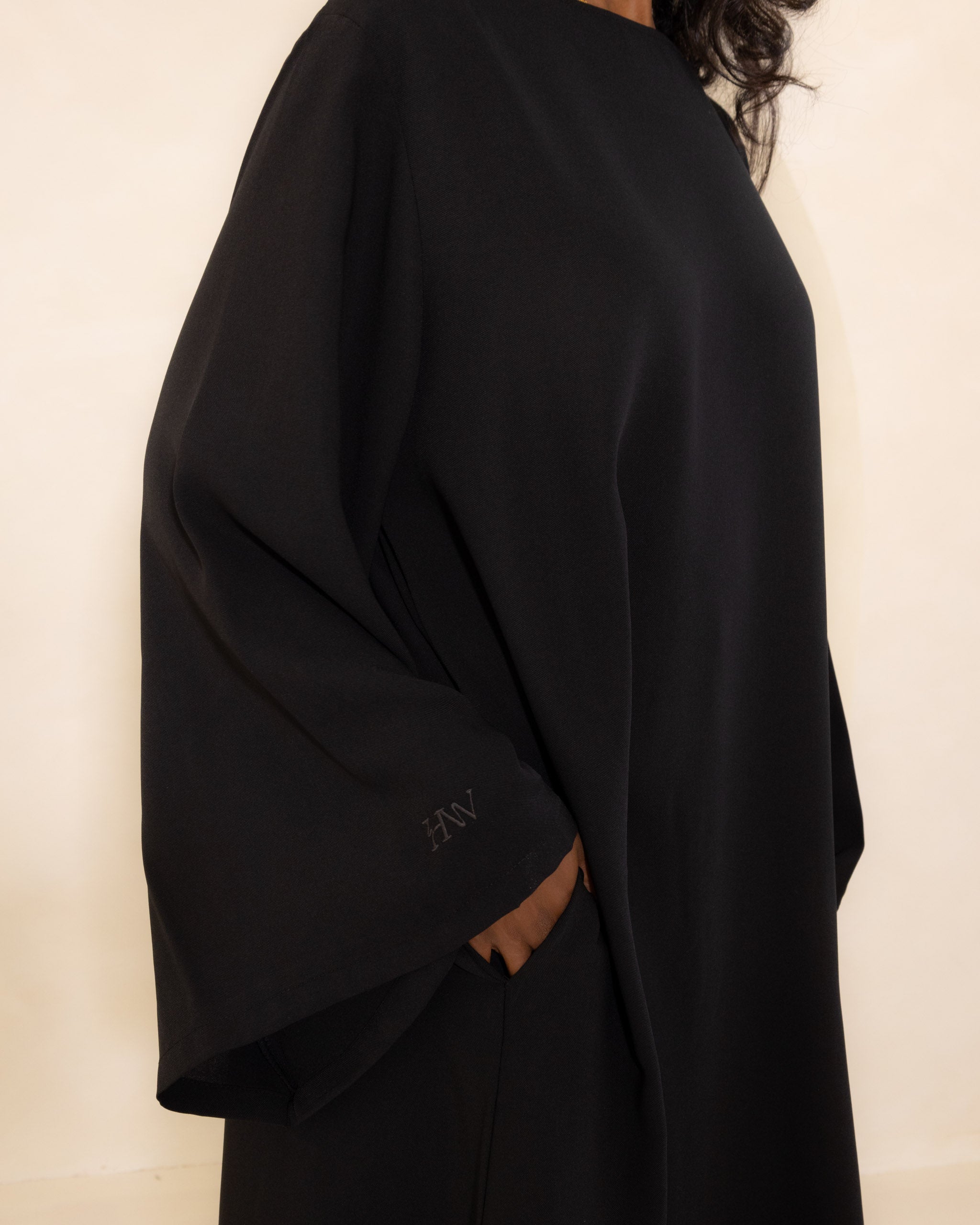 Black Spanish Sleeve Abaya