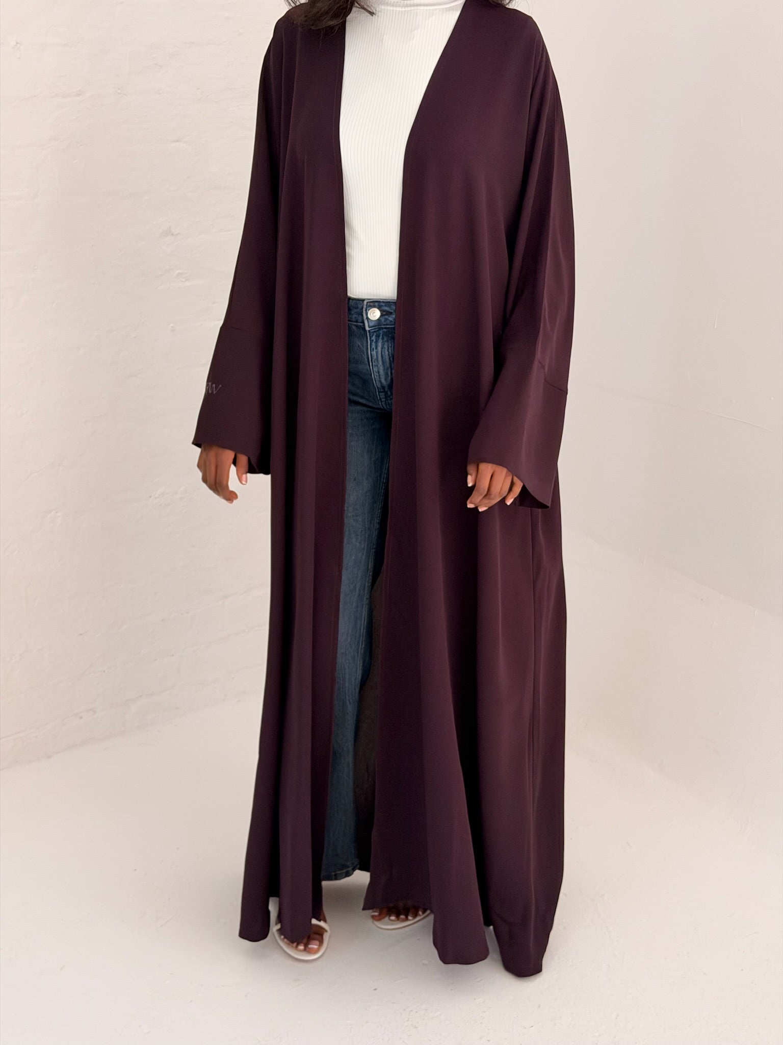 Dusky Plum Open Abaya