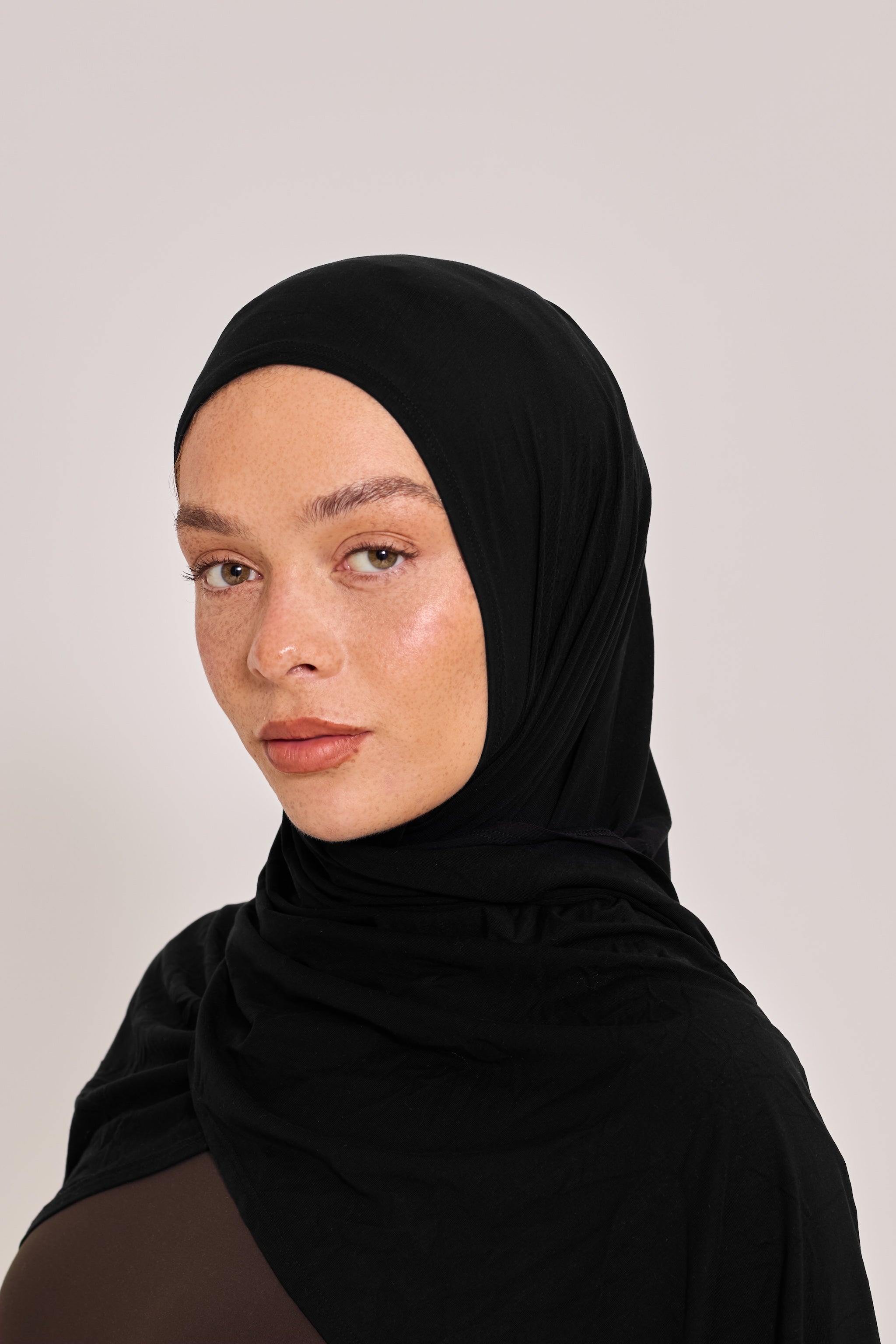 Black Bamboo Jersey Hijab