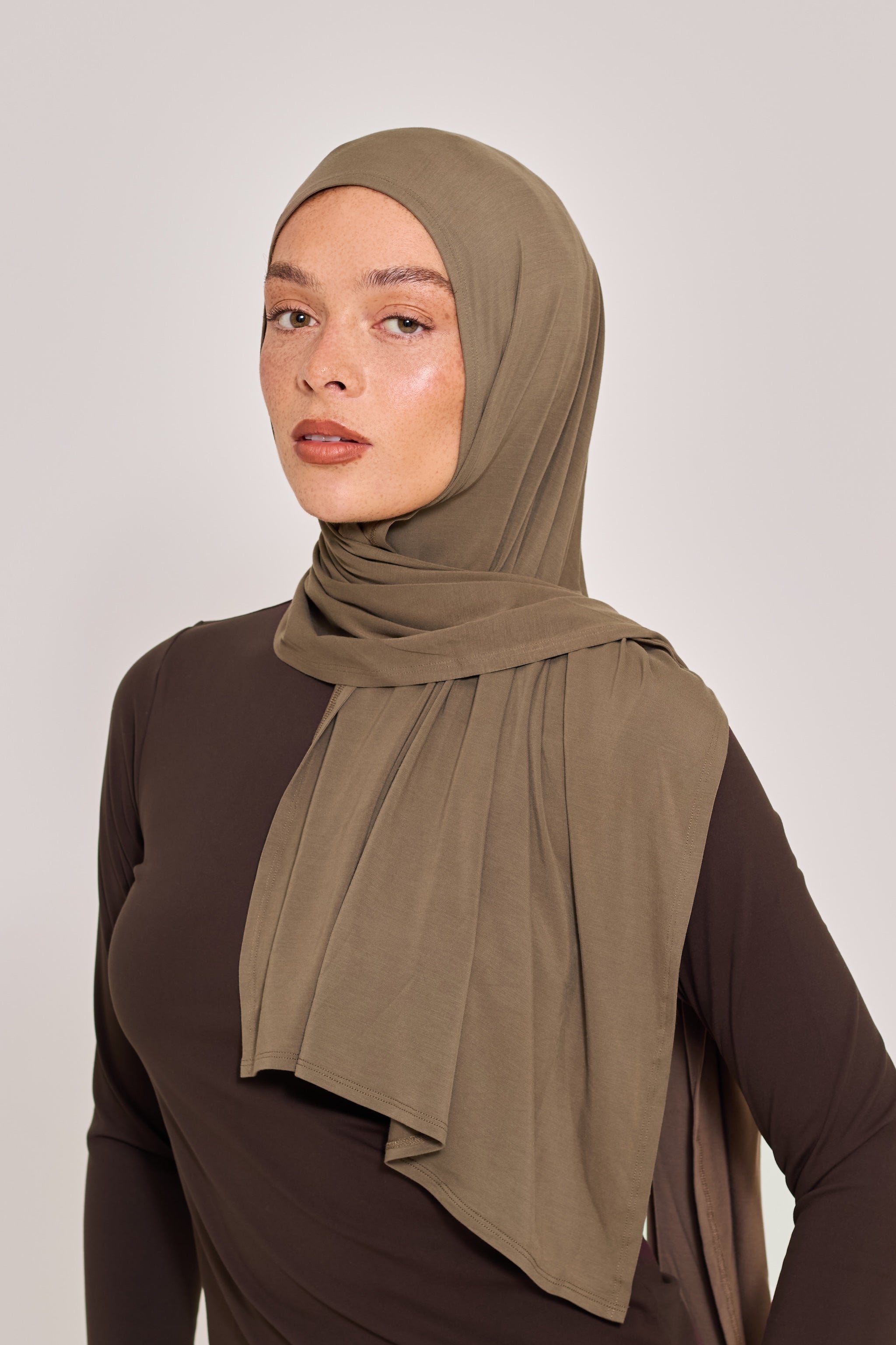 Cocoa Bamboo Jersey Hijab