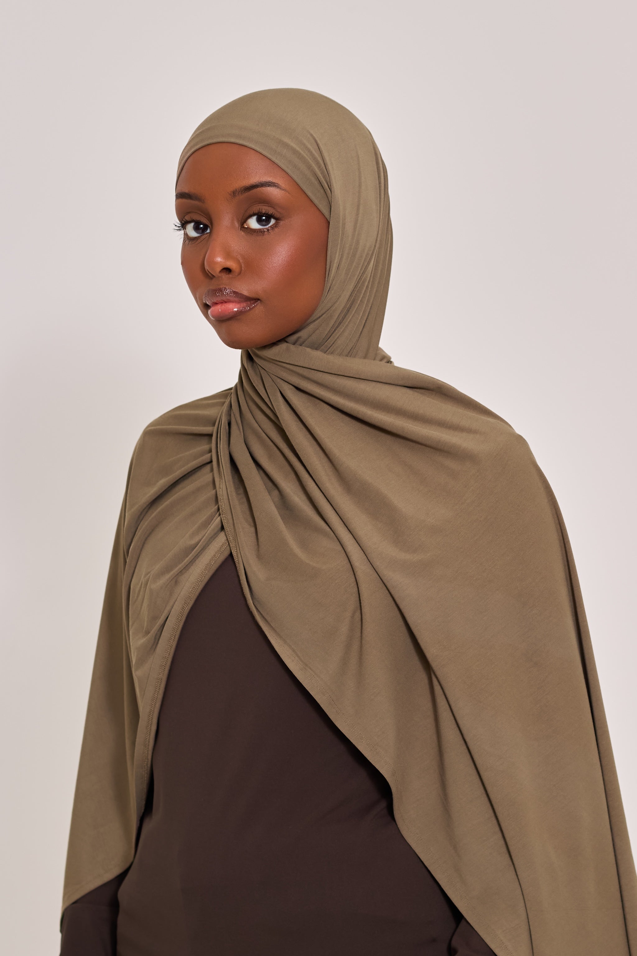 Cocoa Bamboo Jersey Hijab