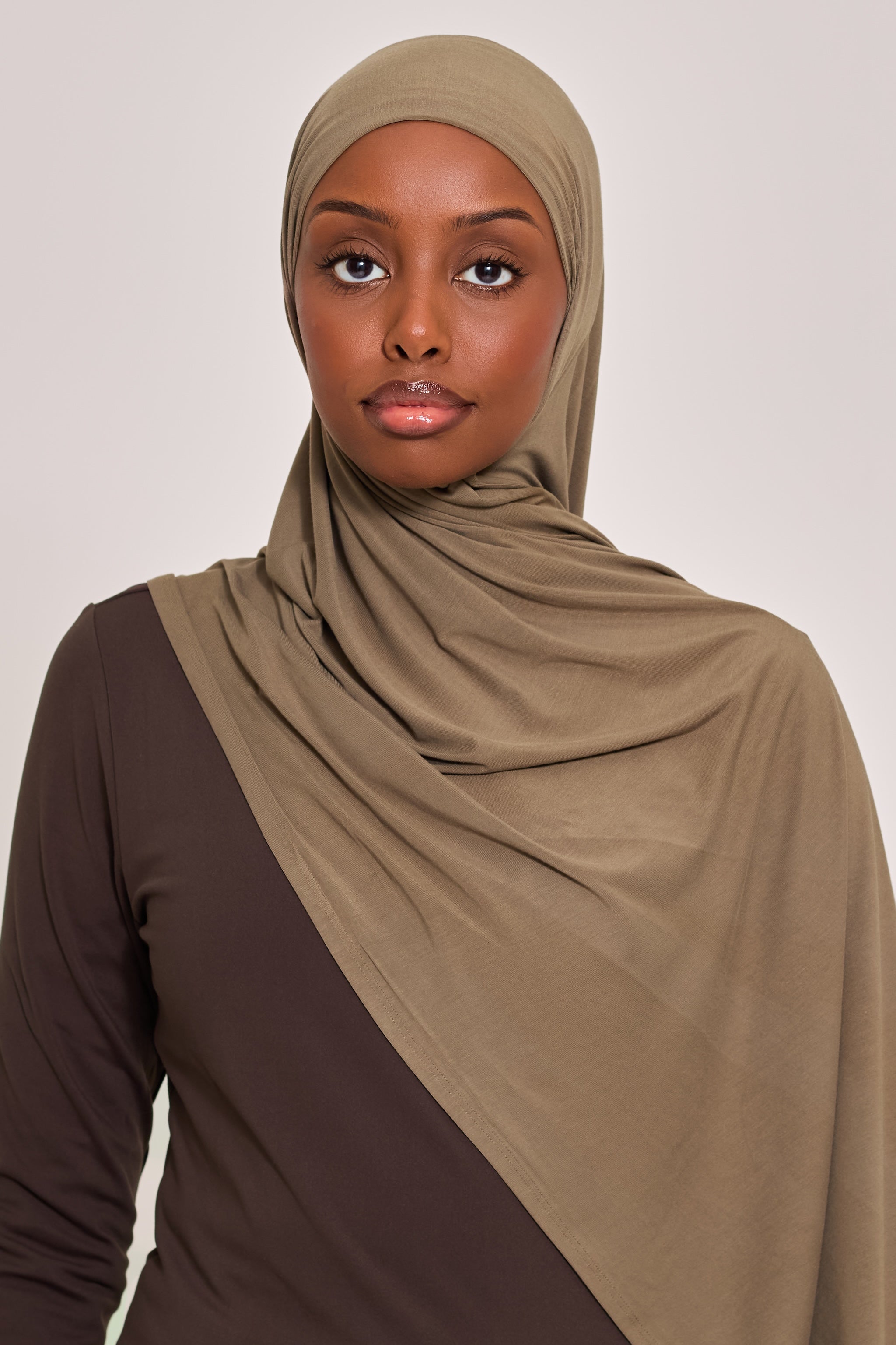Cocoa Bamboo Jersey Hijab