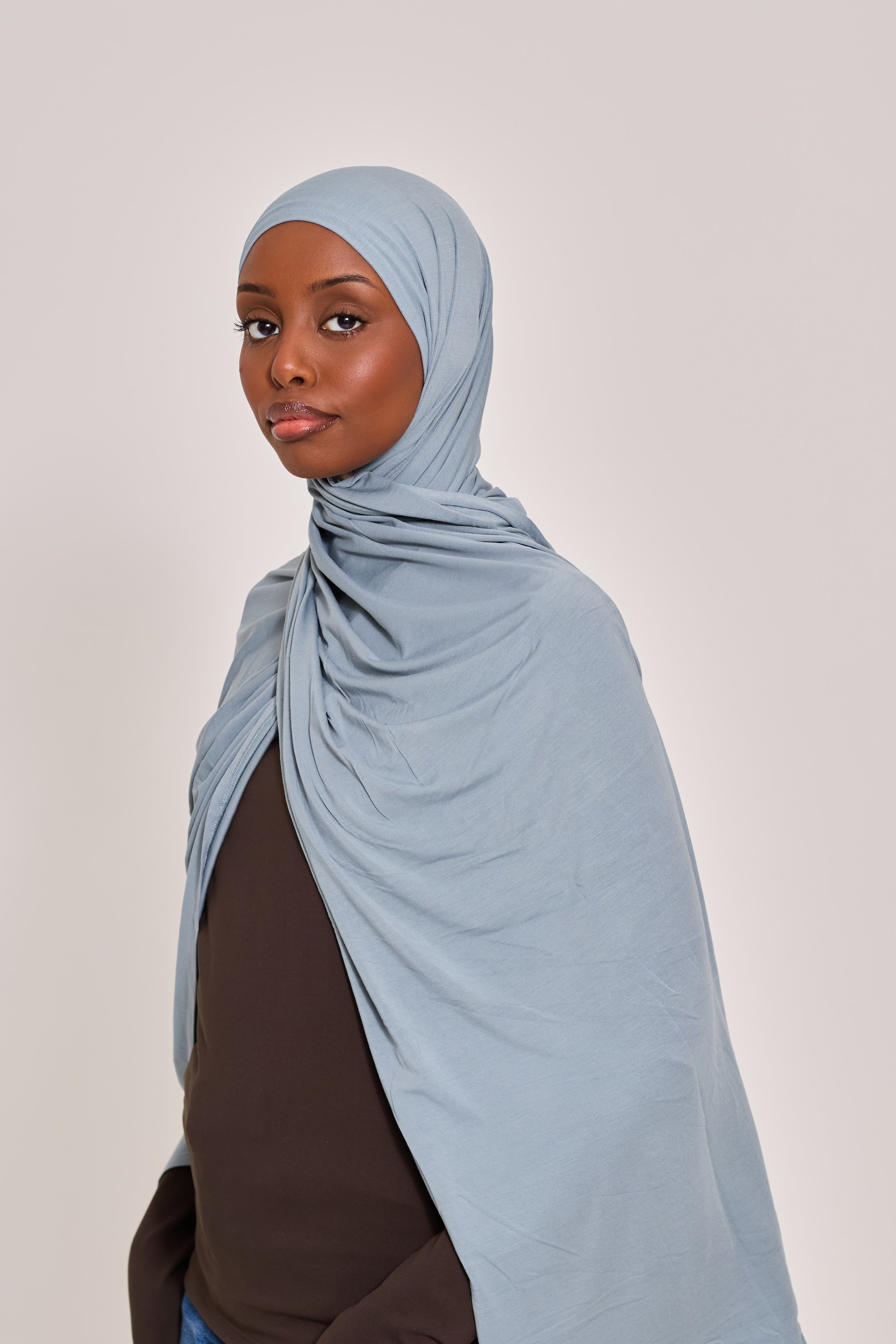 Duck Egg Bamboo Jersey Hijab