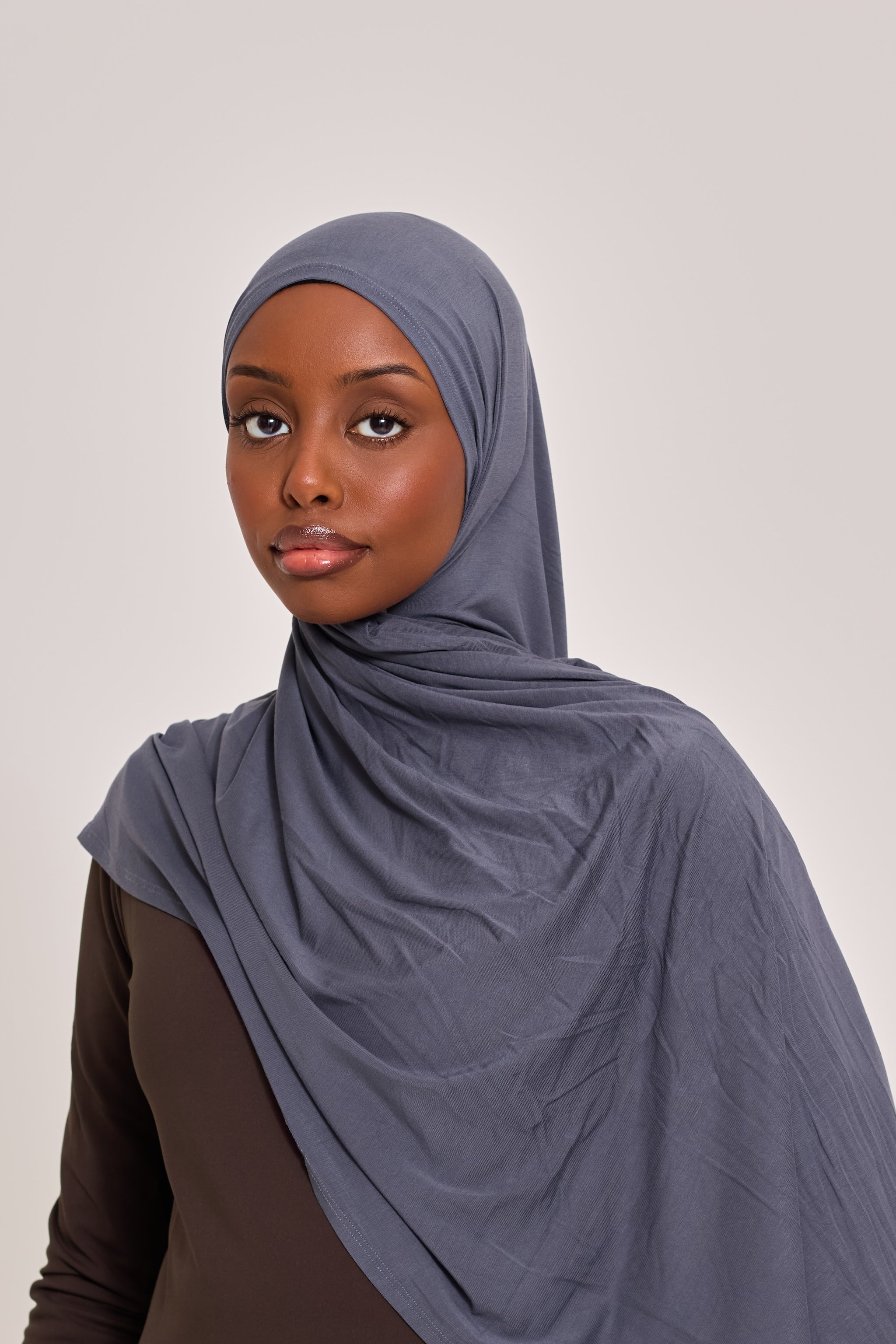 Gray Bamboo Jersey Hijab