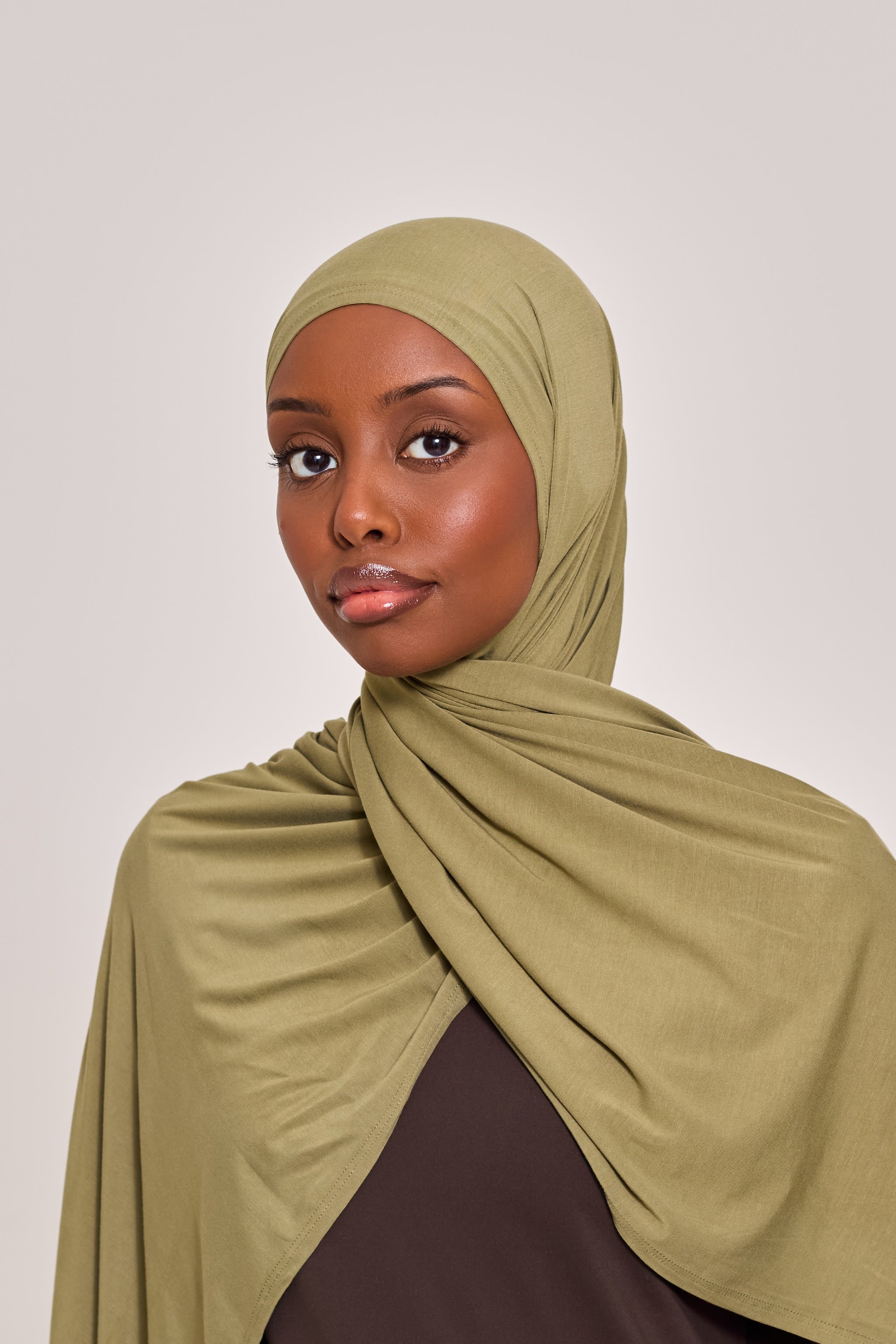 Khaki Bamboo Jersey Hijab