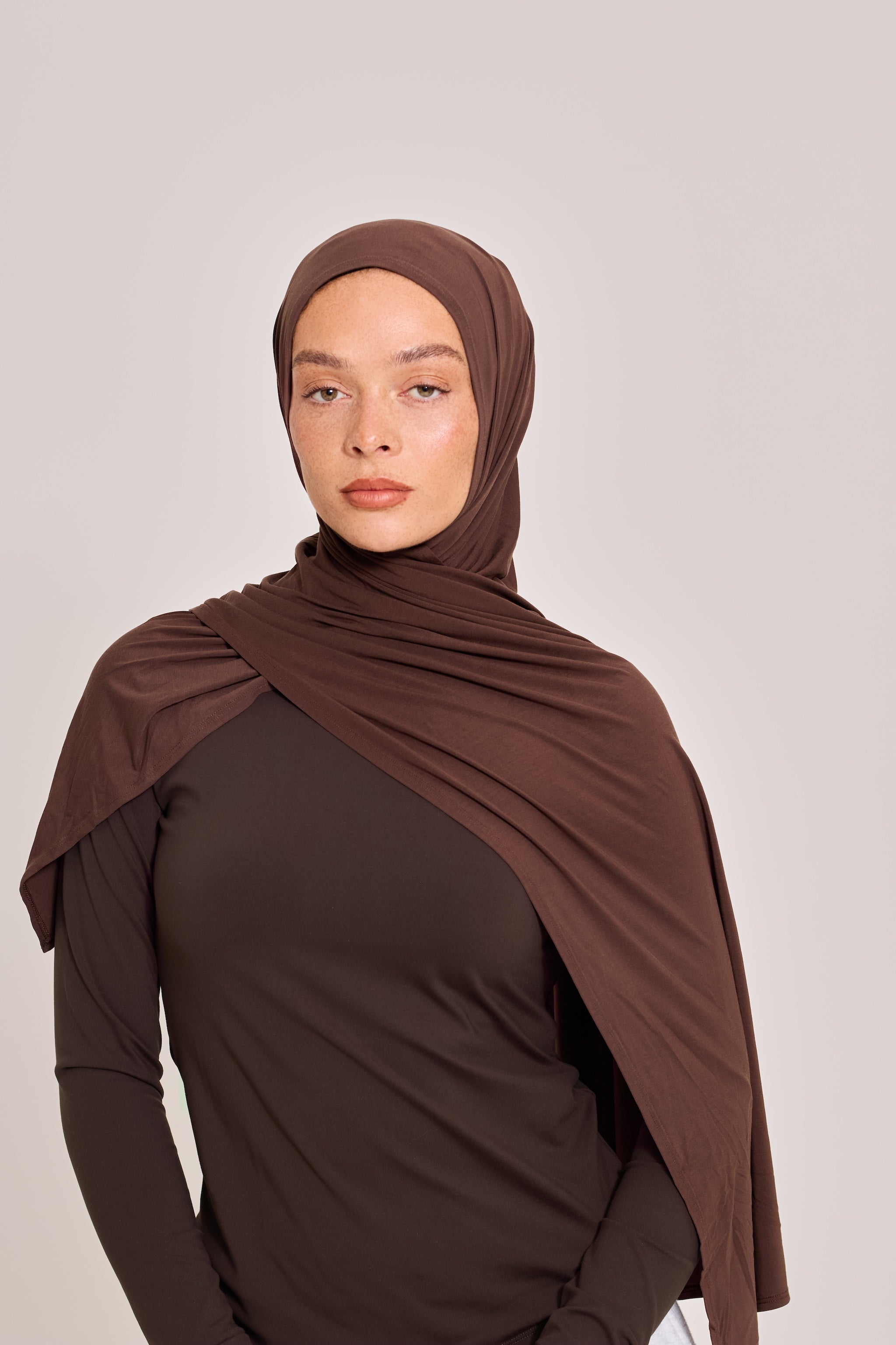 Mocha Bamboo Jersey Hijab