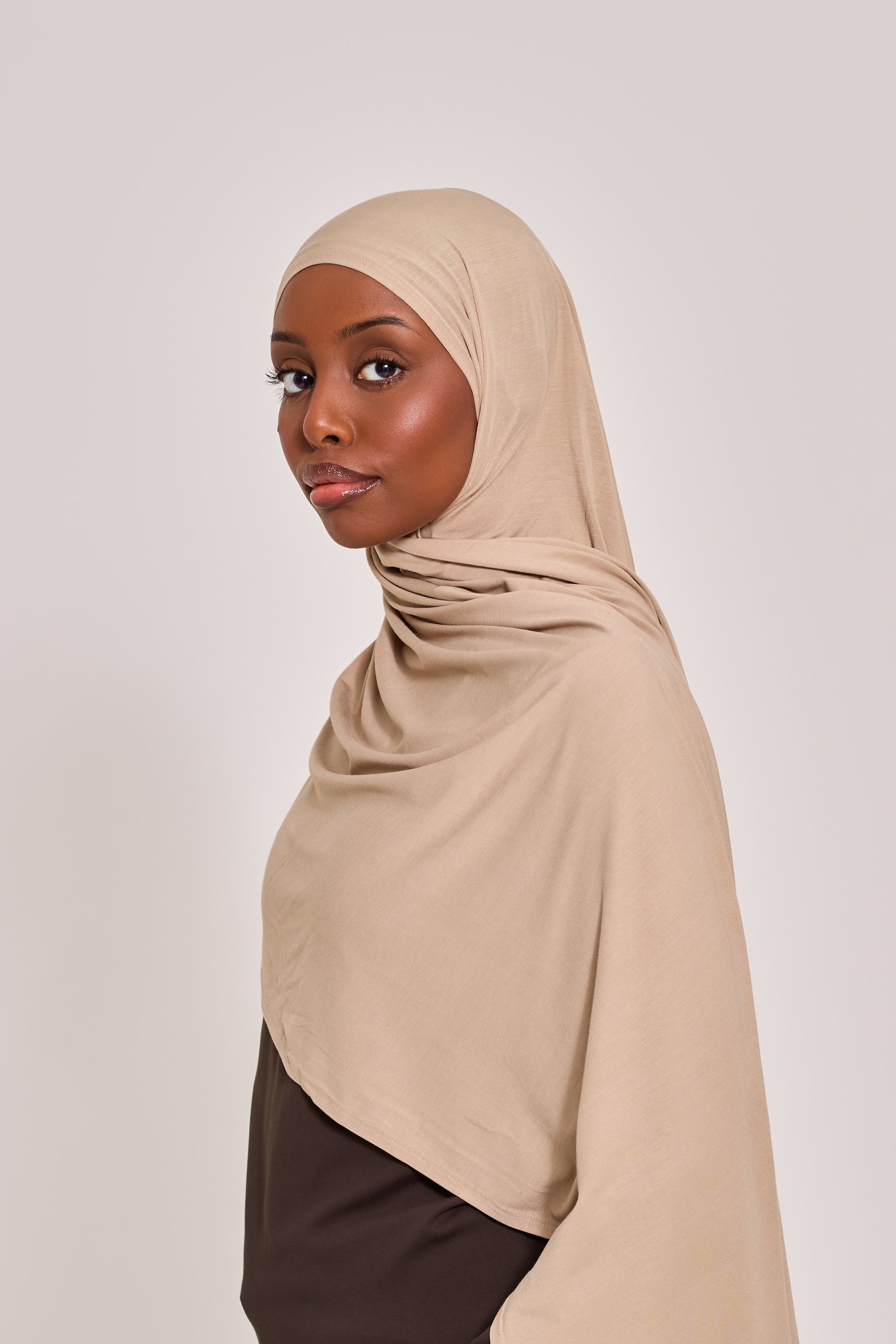 Oat Bamboo Jersey Hijab